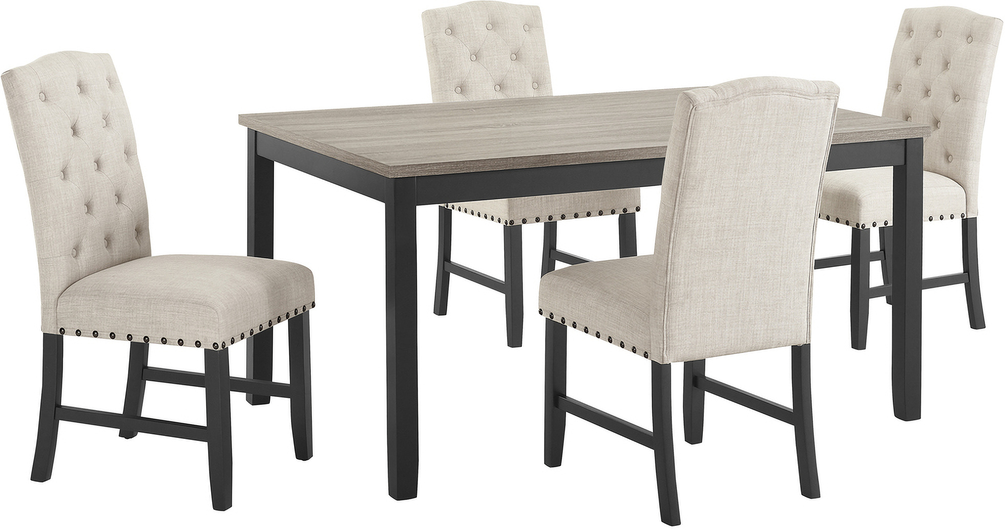 Daphne 5 Piece 60 Inch Dining Room Set In Natural By New Classic