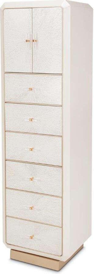 La Rachelle Swivel Lingerie Chest In Champagne By AICO 1StopBedrooms