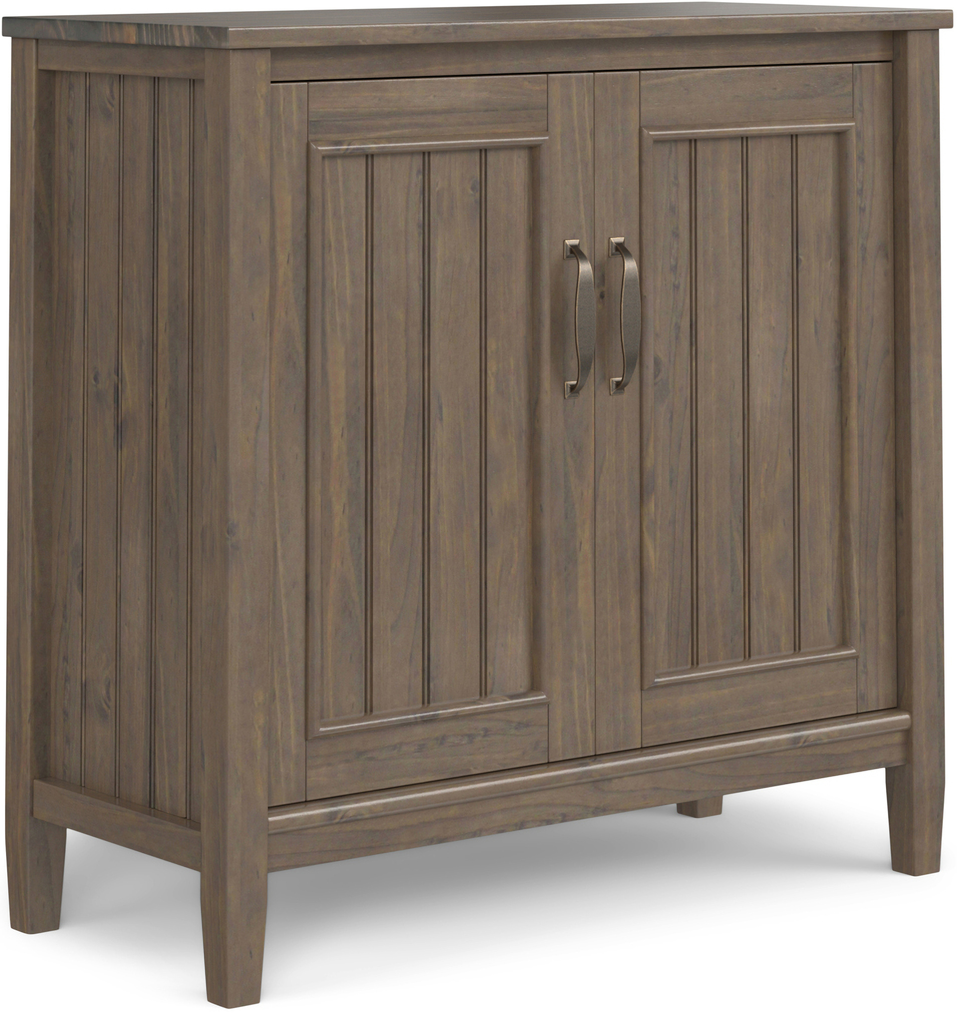 Magic Door Low Storage Cabinet With Adjustable Shelves In Smoky