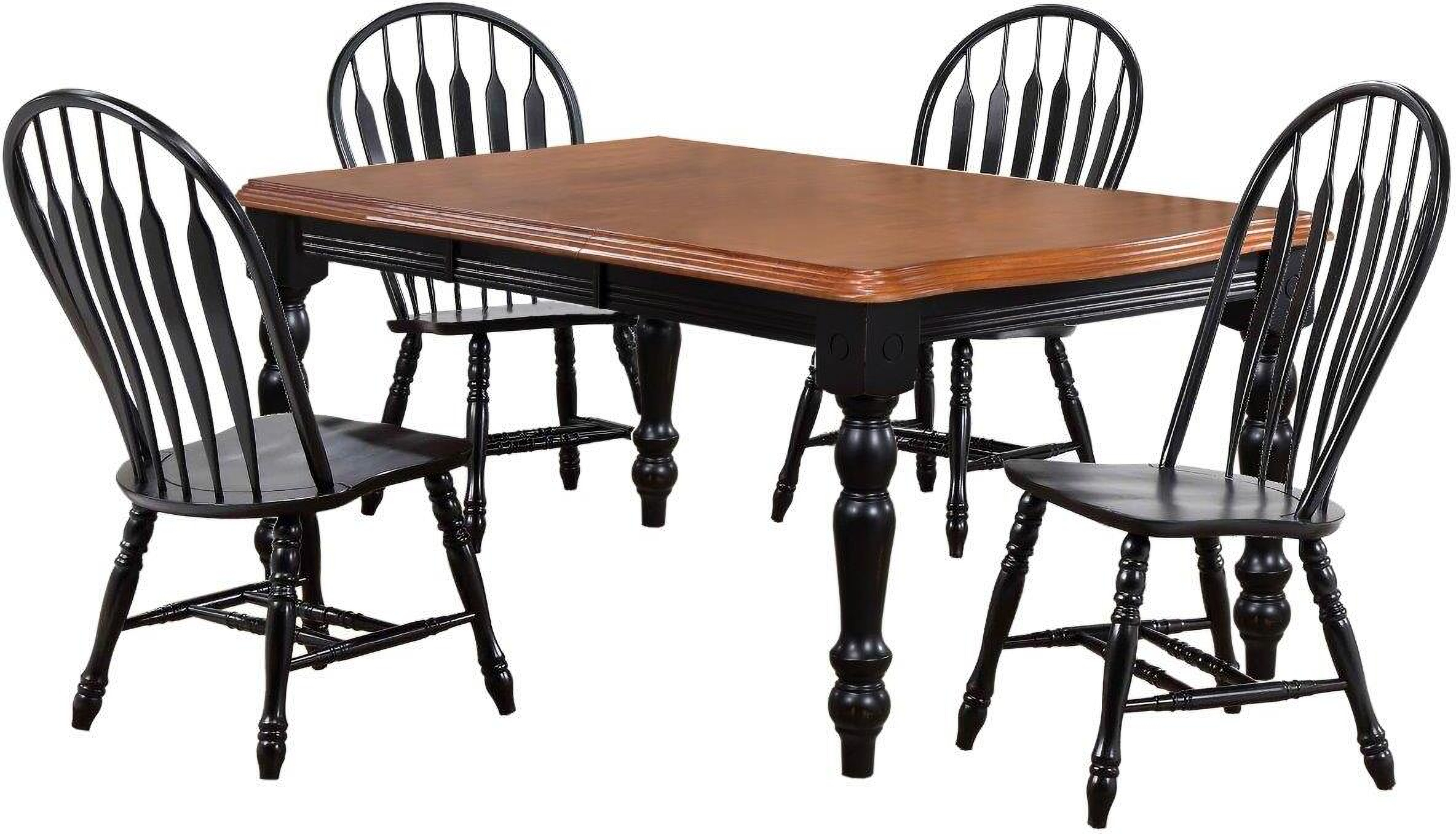 Sunset Trading Black Cherry Selections Piece Extendable Dining Set