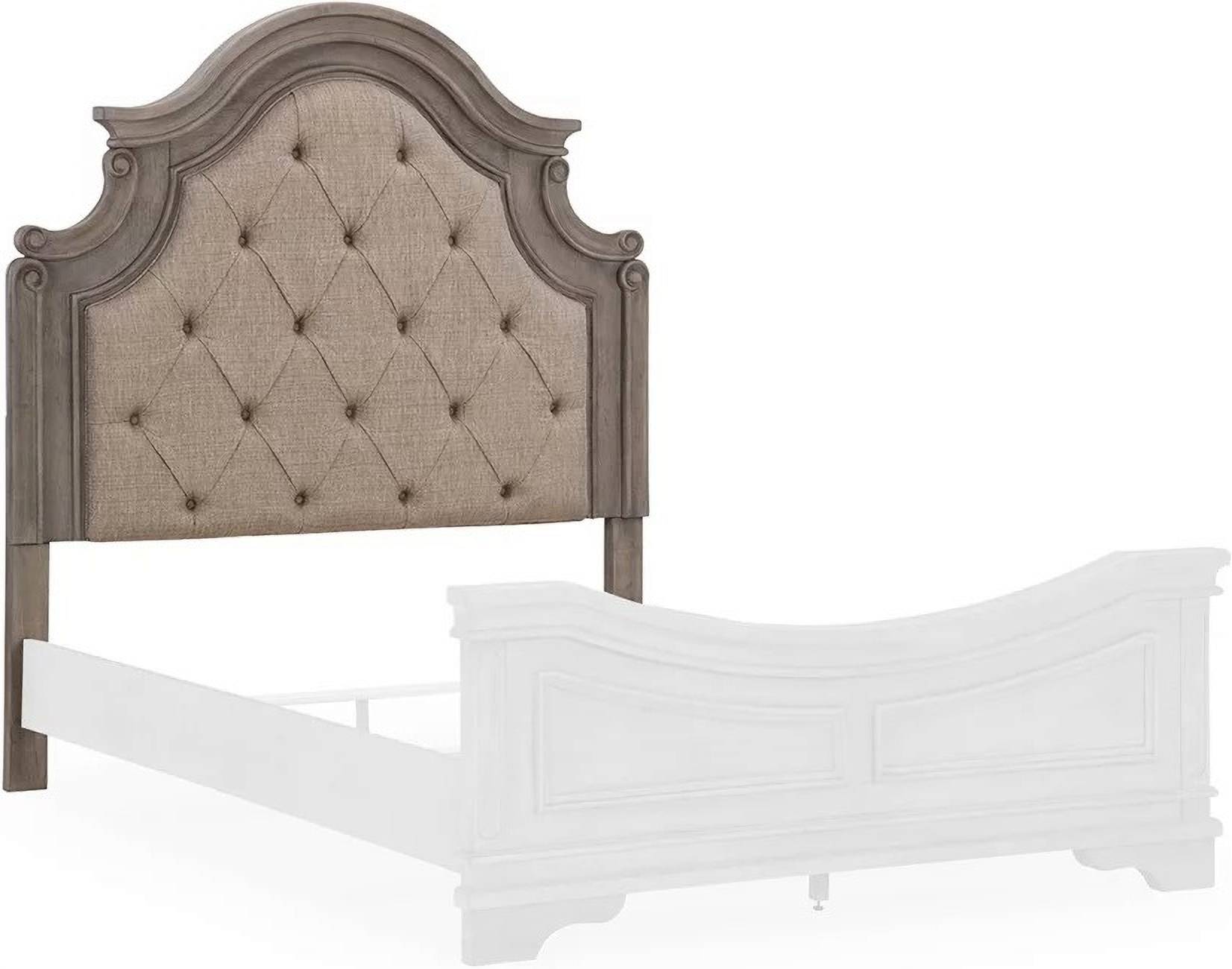 Lodenbay Antique Gray Queen Upholstered Panel Headboard Only By Ashley