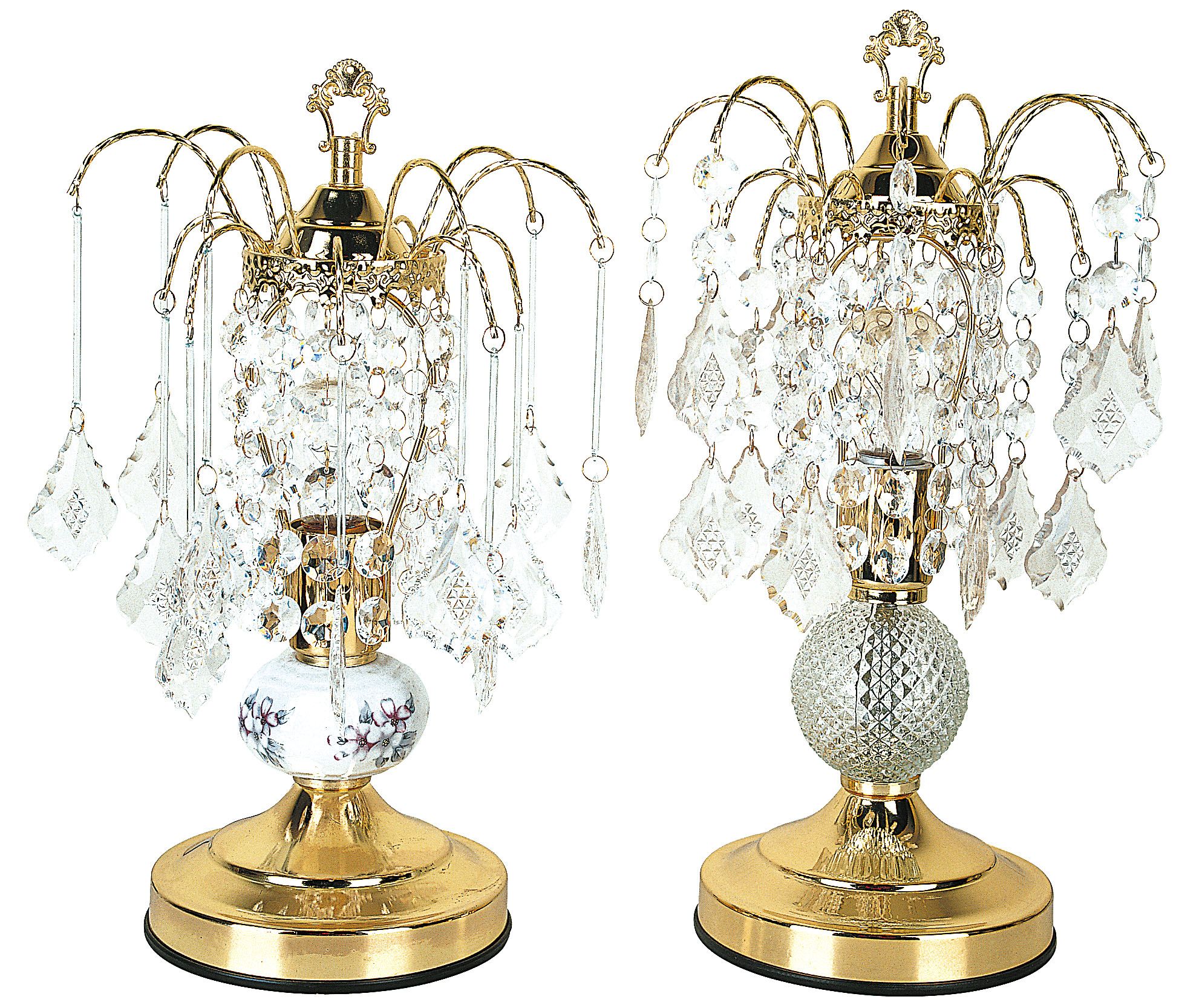 ACME Chandelier Style Glass Touch Table Lamp Set of 2 Chandelier