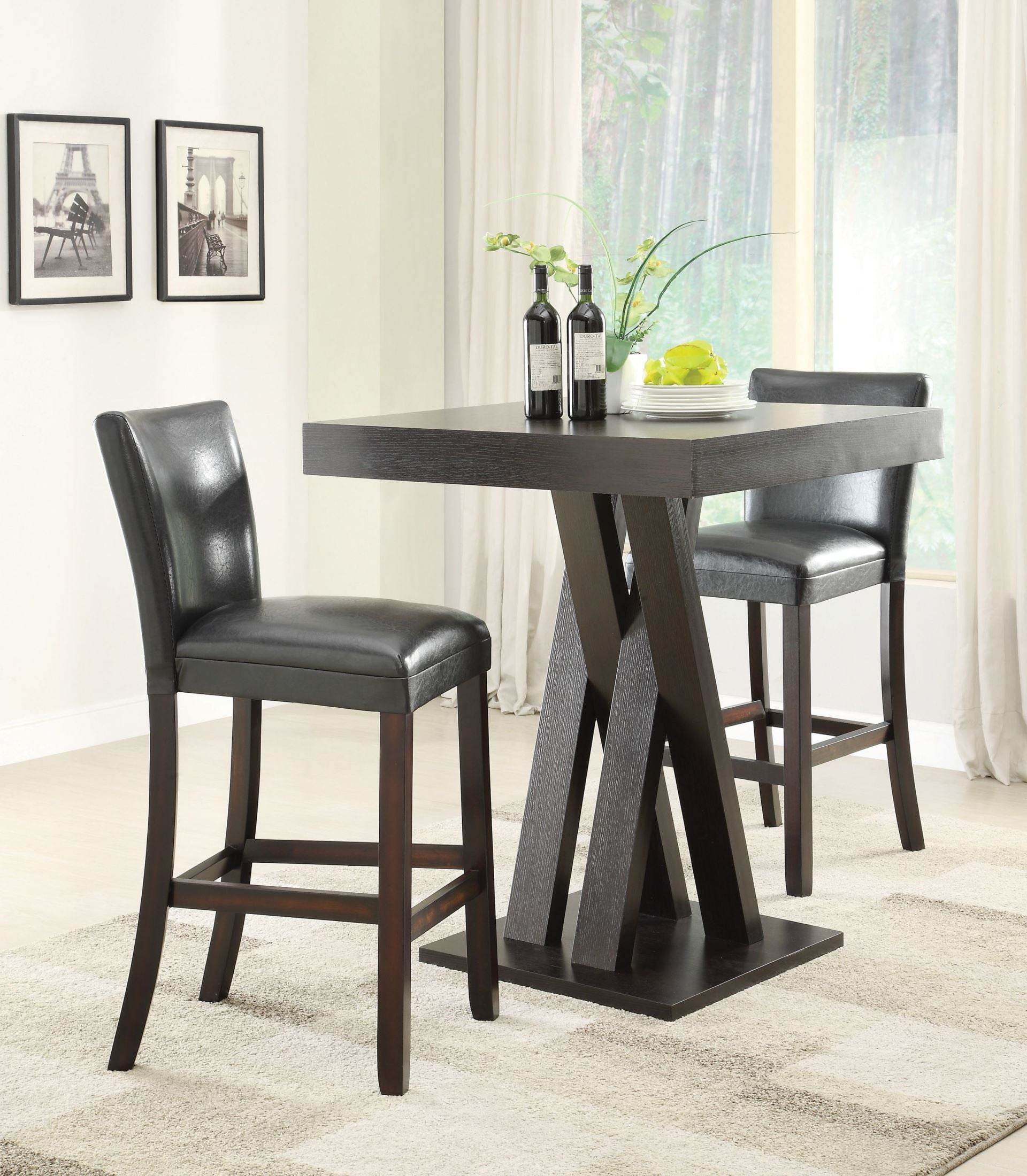 Criss cross store bar stools