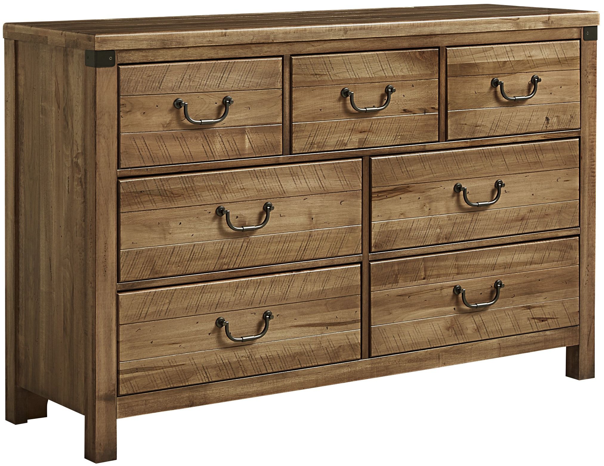 Sedgwick Natural Maple 7 Drawer Triple Dresser 1stopbedrooms