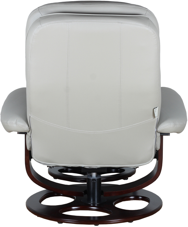 Monarch Specialties Retro Modern Swivel Recliner Chair And Ottoman