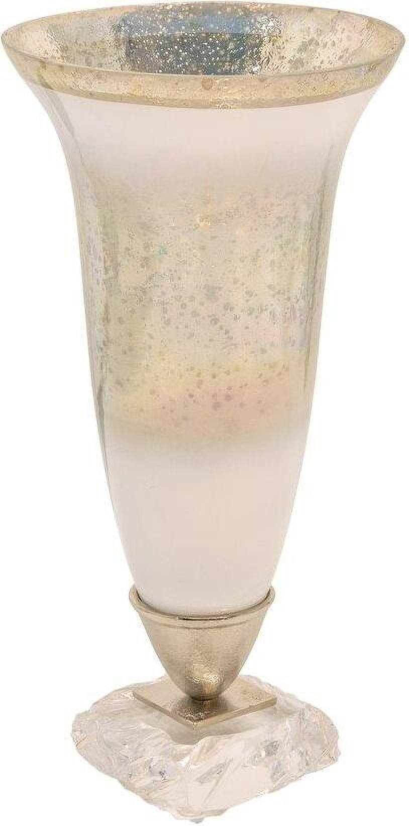 15 Inch Glass Vase With Acrylic Base In Silver by Sagebrook 1StopBedrooms