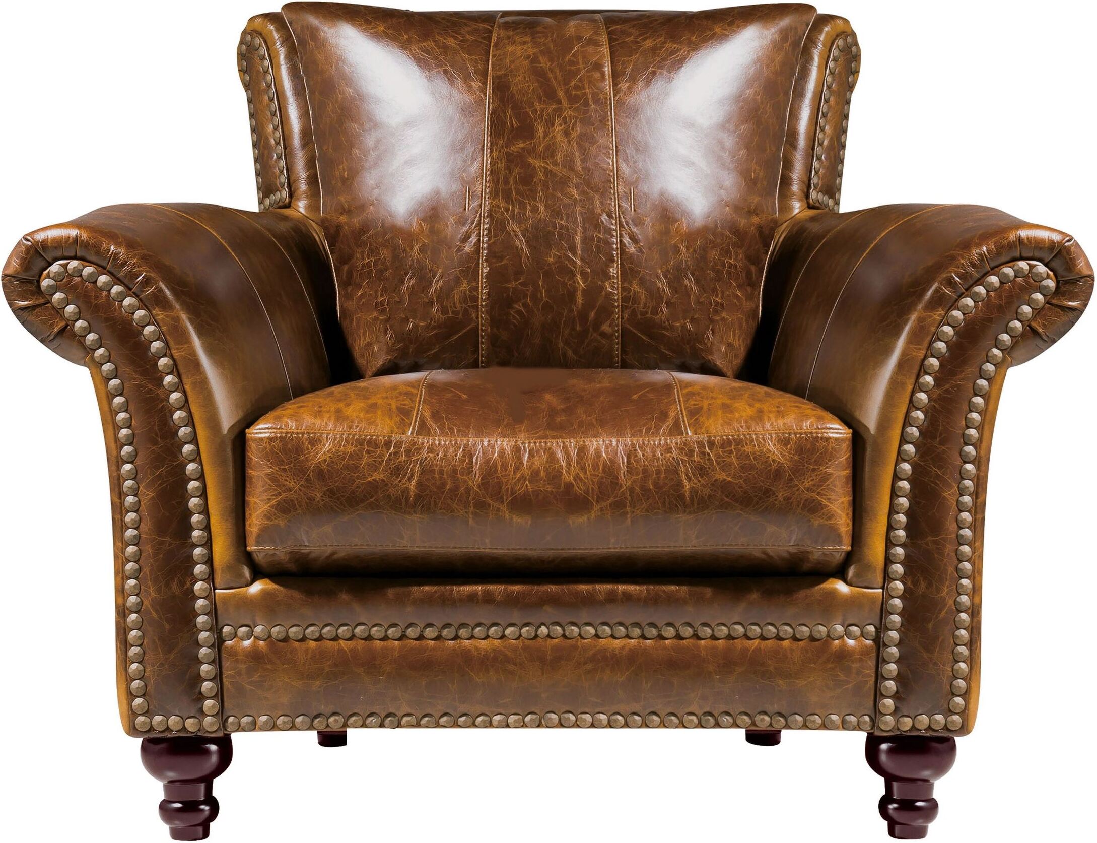 Leather Italia USA Georgetowne Butler Brown Leather Chair Georgetowne   1669 2239 015507 Bulter 