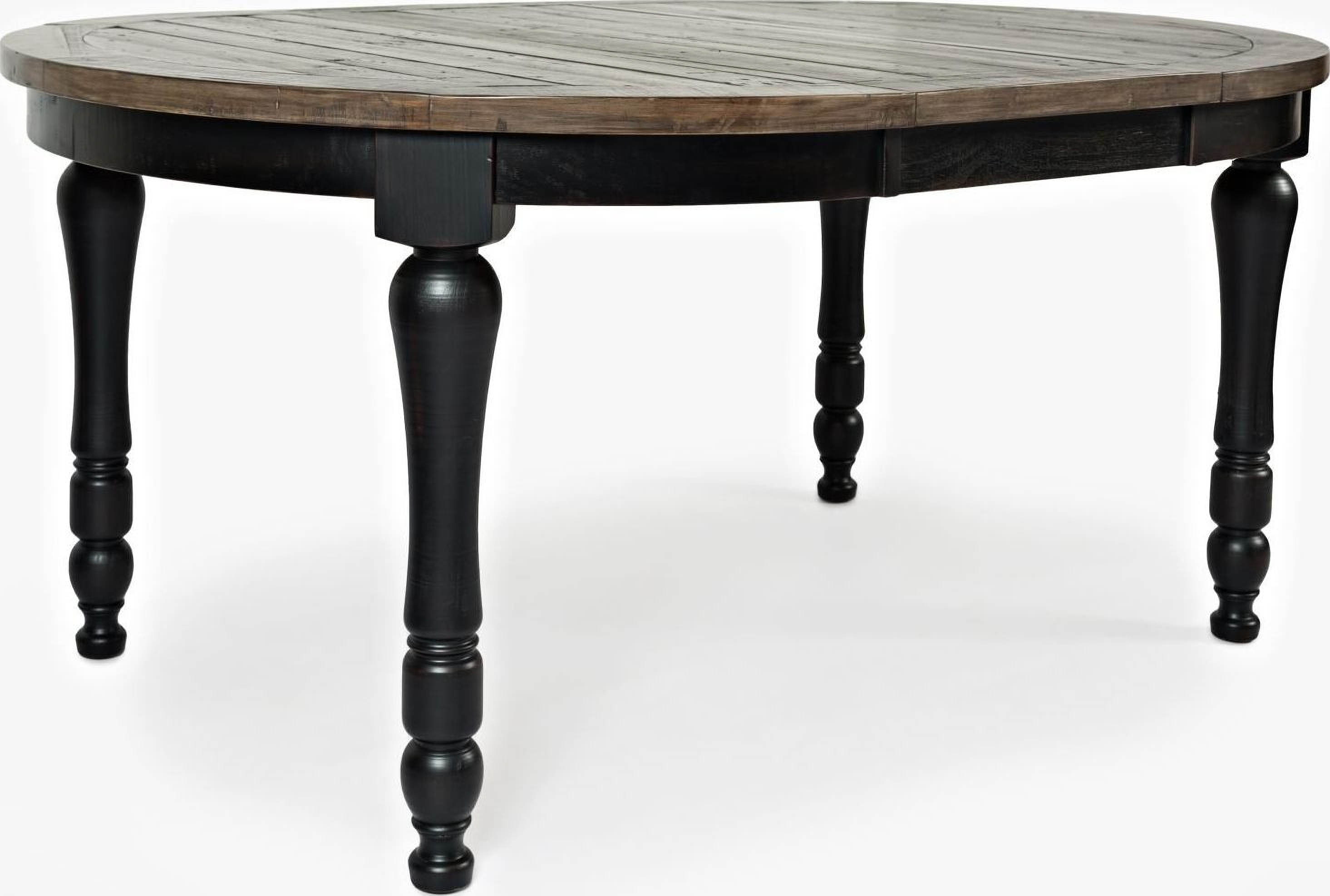 Madison County Vintage Black Extendable Round Dining Table by Jofran