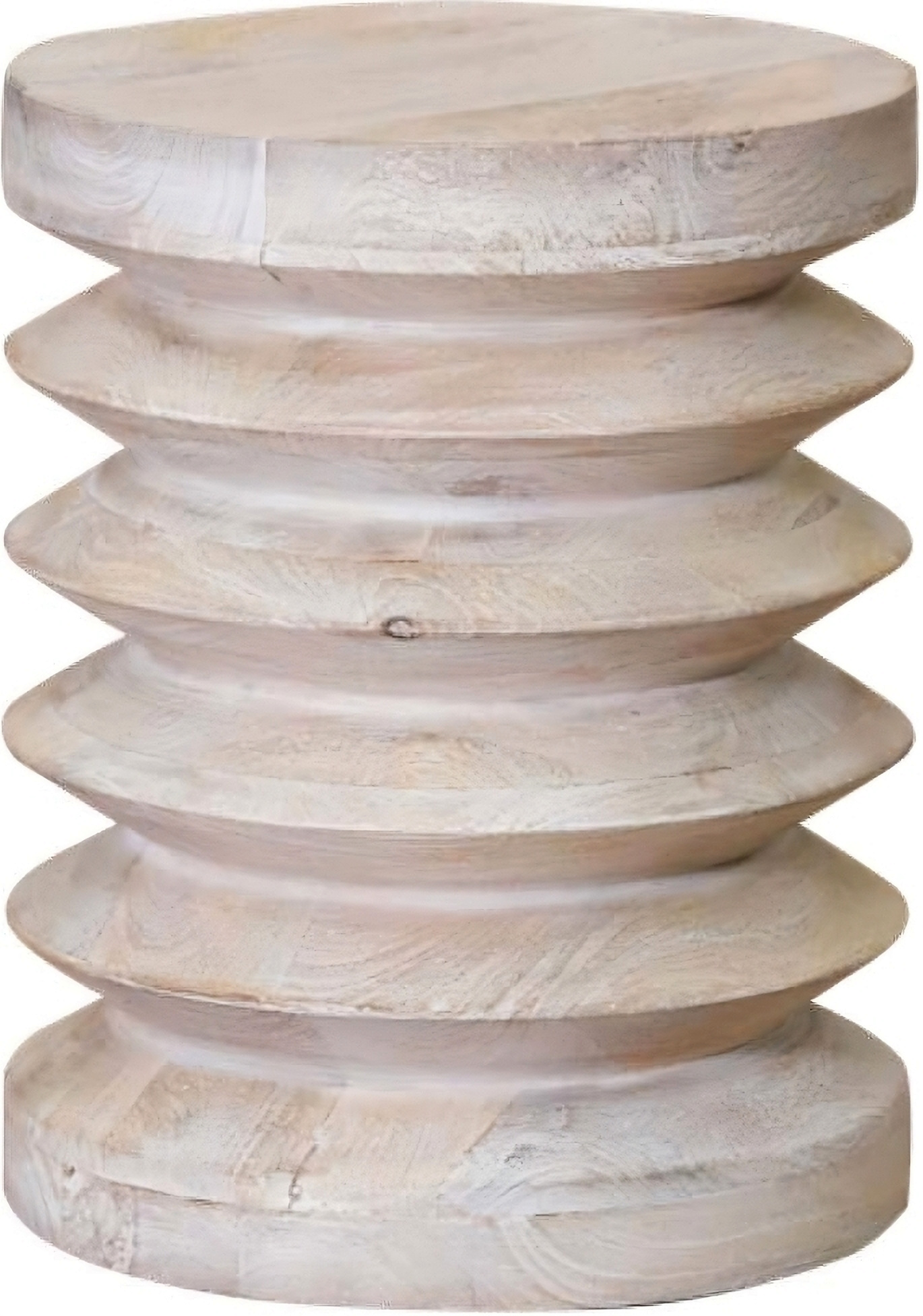 18 Inch Solid Wood Round End Table In Brown by Homeroots | 1StopBedrooms