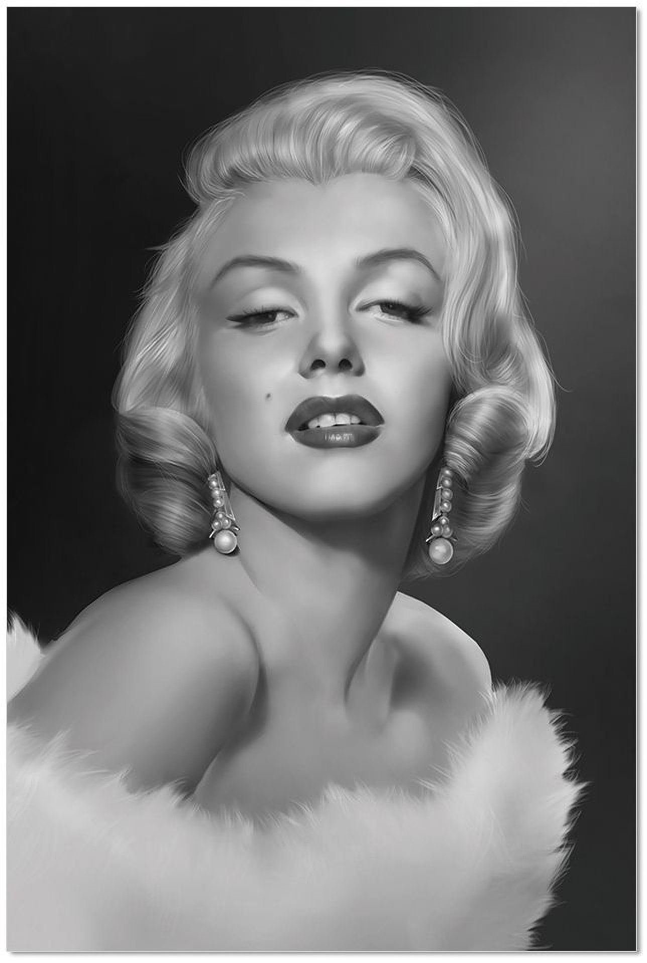 Black And White Marilyn Monroe Ii Wall Art By J&M | 1StopBedrooms