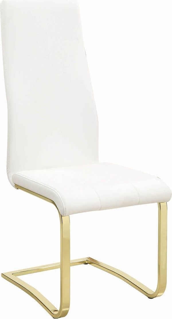 White And Gold Dining Chair Set Of 4 - 1StopBedrooms