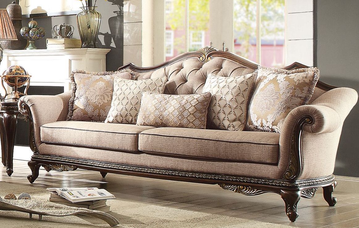 Bonaventure Park Cream Sofa by Homelegance 1StopBedrooms