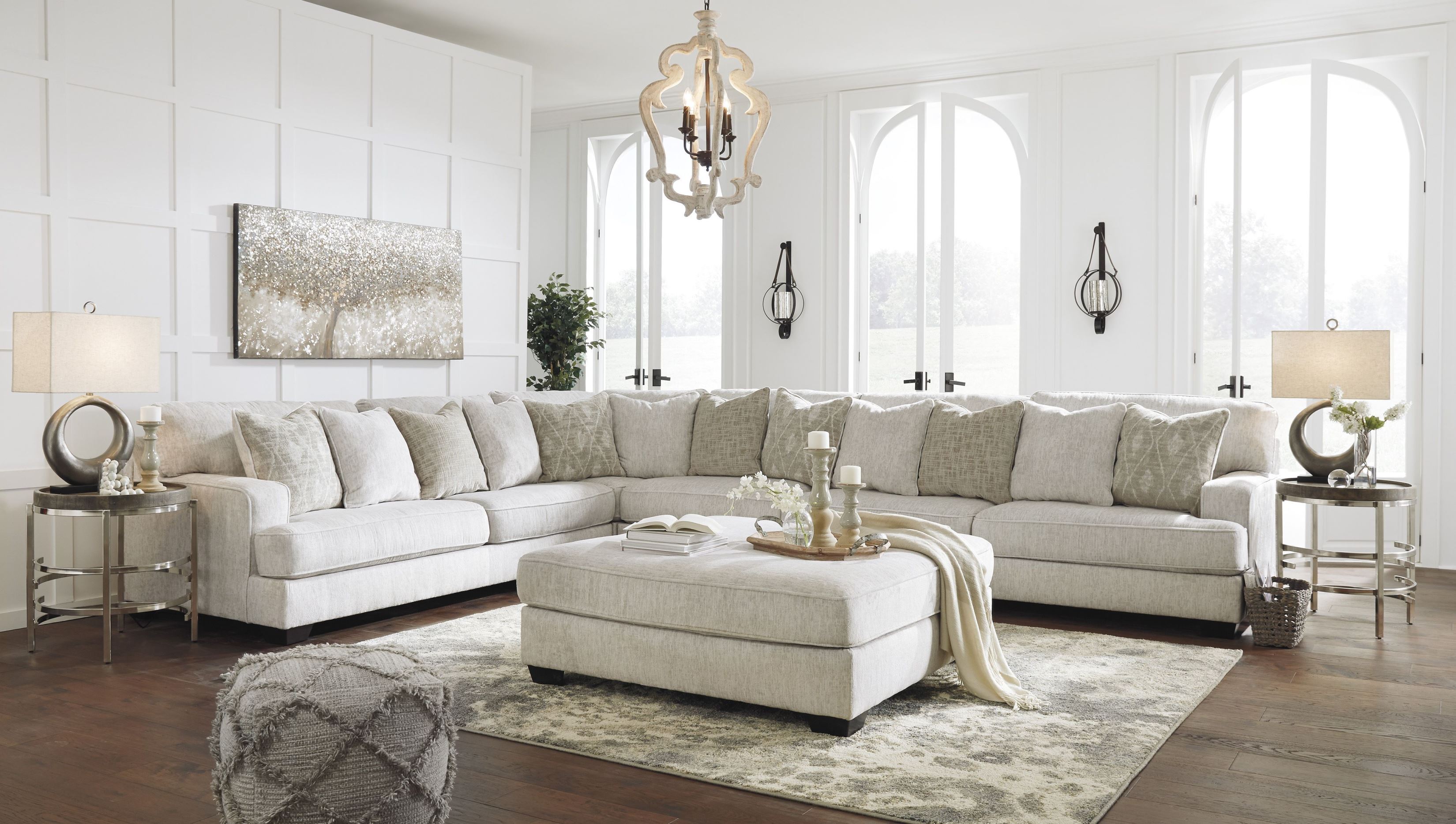 Rawcliffe Parchment 4 Piece Sectional - 1StopBedrooms.