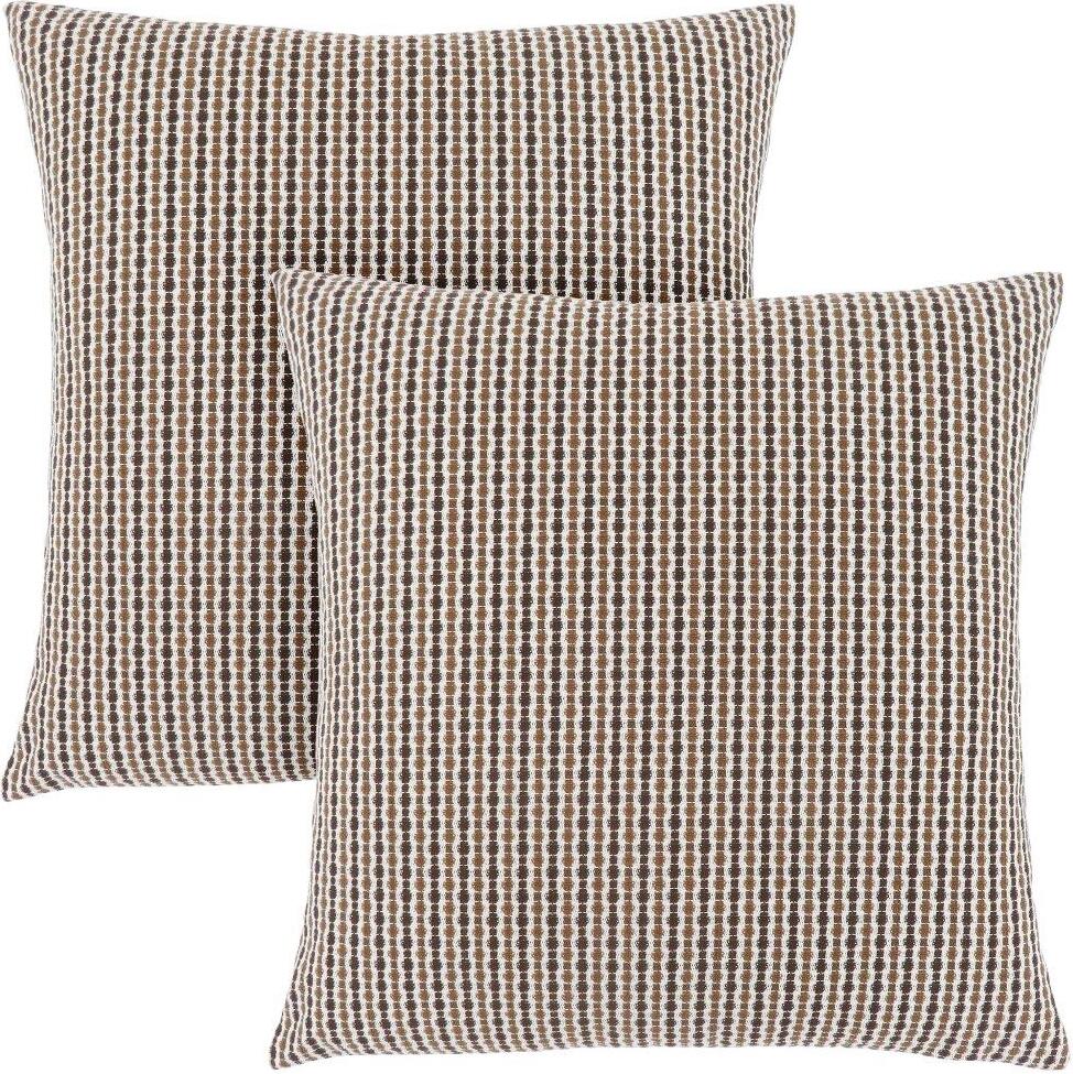 Monarch Specialties 18 x 18 Abstract Dot Pillow, Set of 2 - Brown