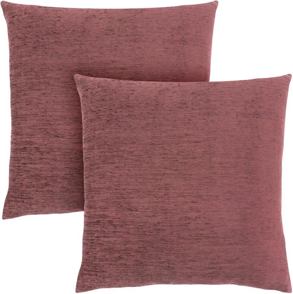 Monarch Specialties I 9301 Solid Dusty Rose 18x18 Pillow - Set of 2