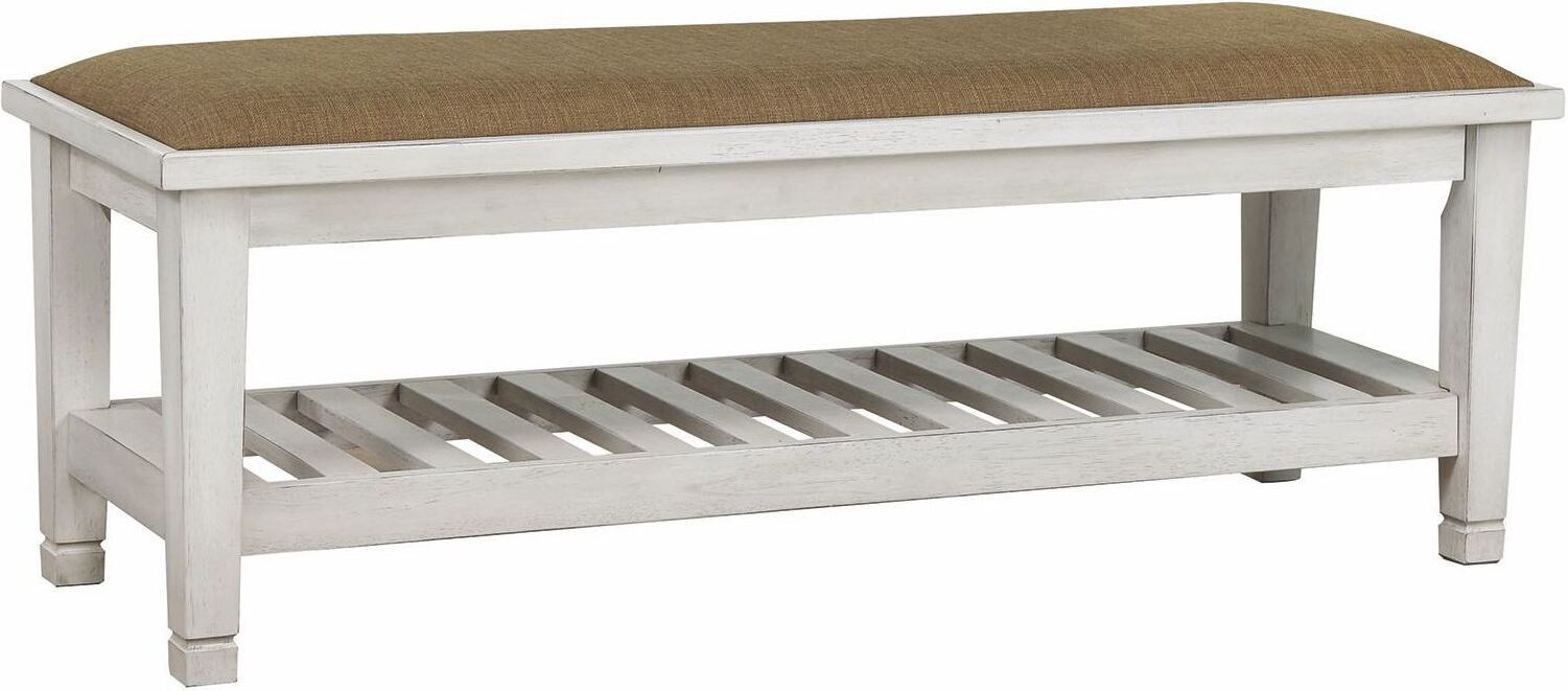 Franco Bench Brown and Antique White by Coaster | 1StopBedrooms