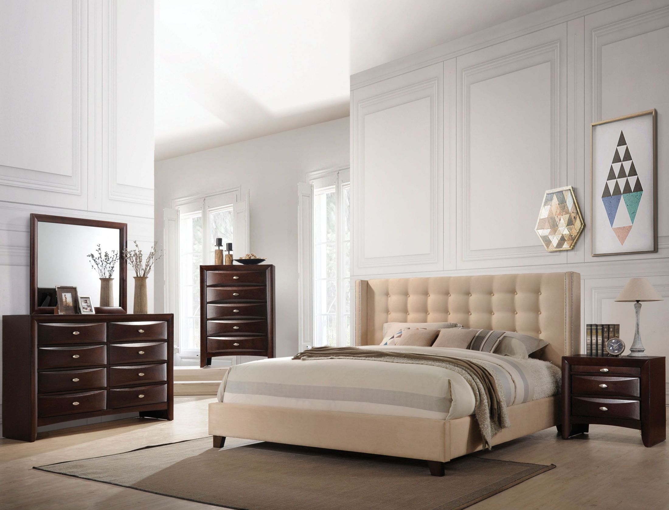 beige bedroom furniture set