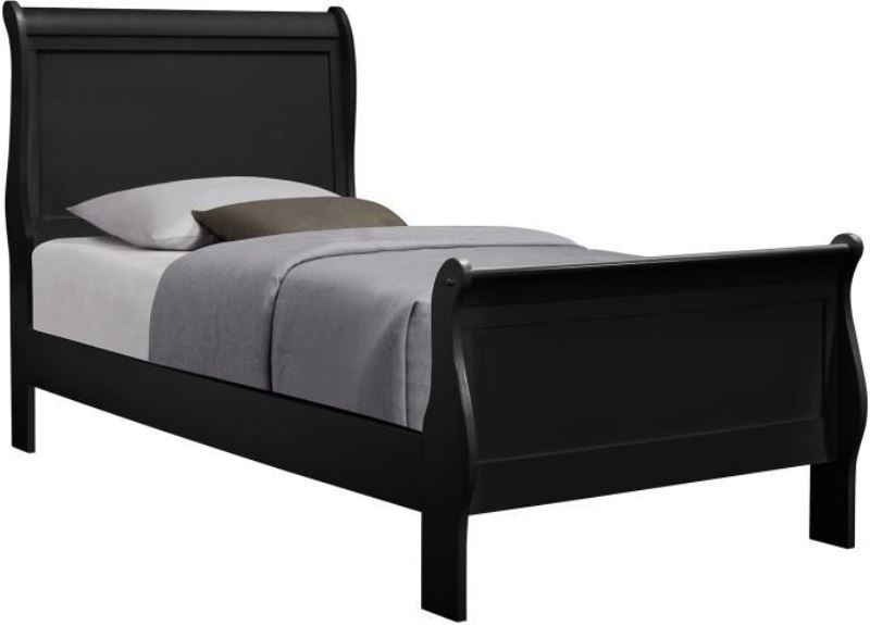 Clearance! Louis Philippe III Queen Bed in Black 19500Q