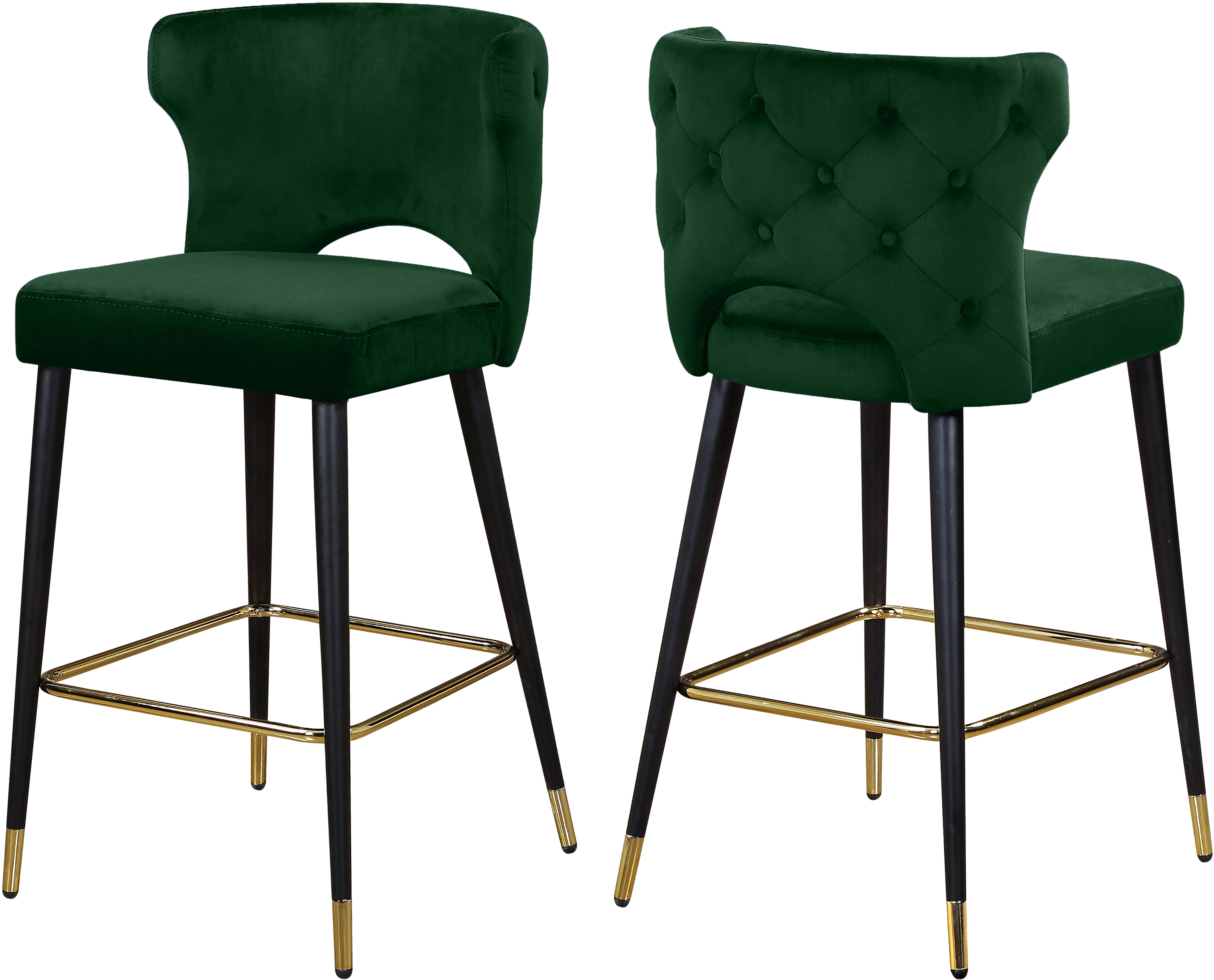 Green velvet on sale stools
