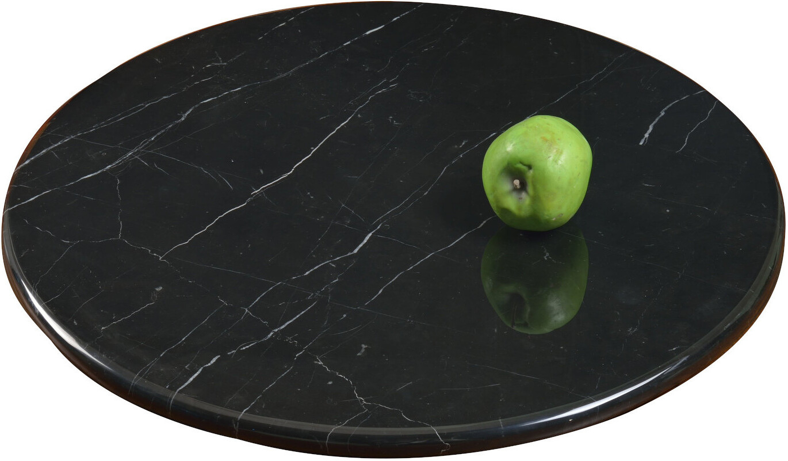 24 Inch Round Glass Lazy Susan (Black) by Chintaly Imports | 1StopBedrooms