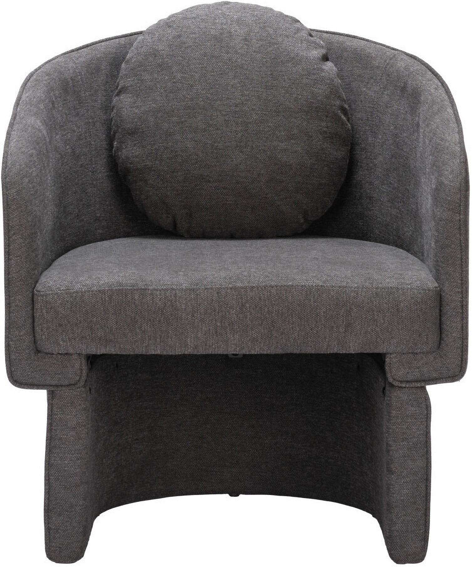 28 Inch Upholstered Club Chair and Toss Pillow In Gray by Homeroots ...