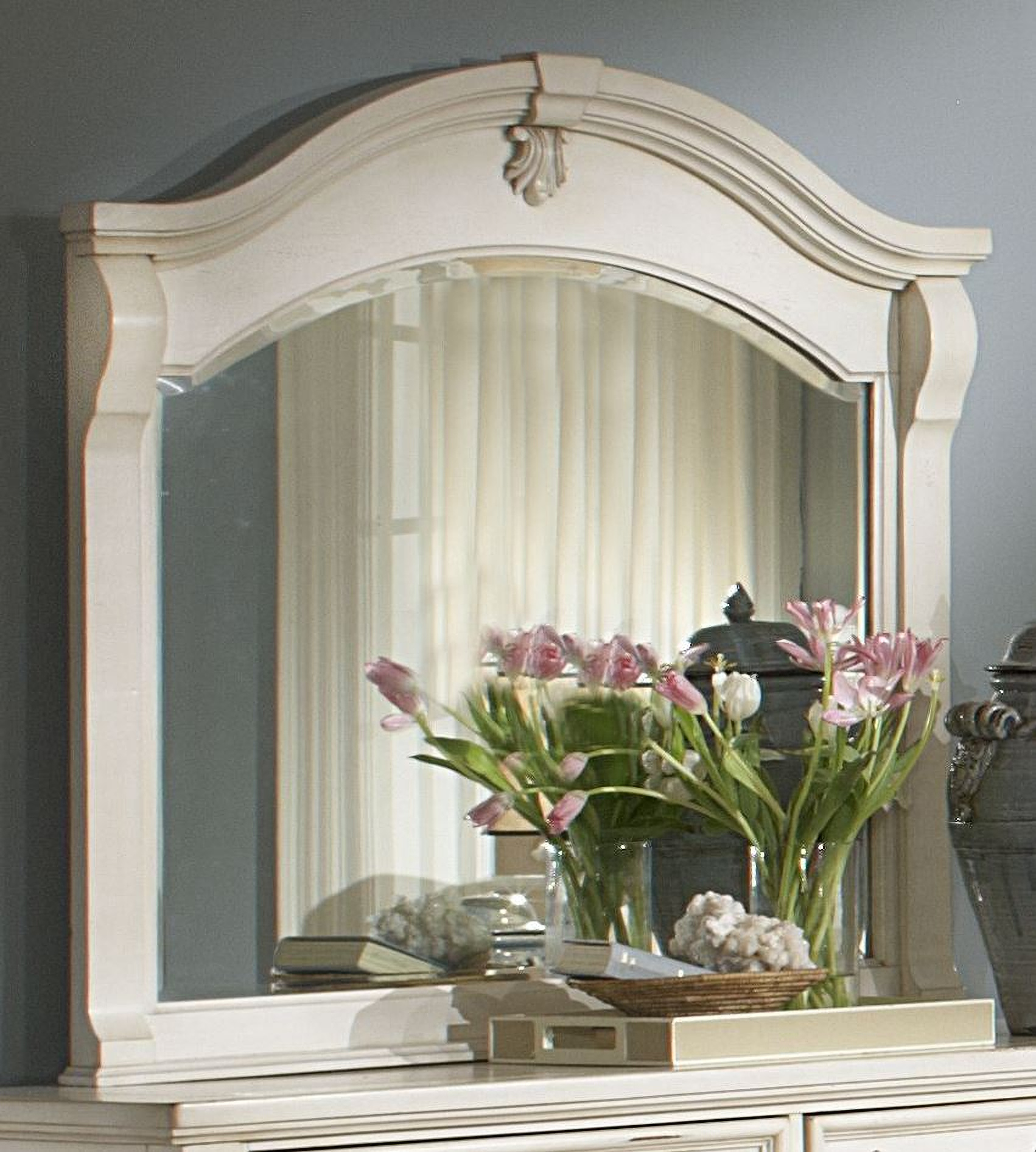 ERLANGEN Mirror, White/Natural main image 1