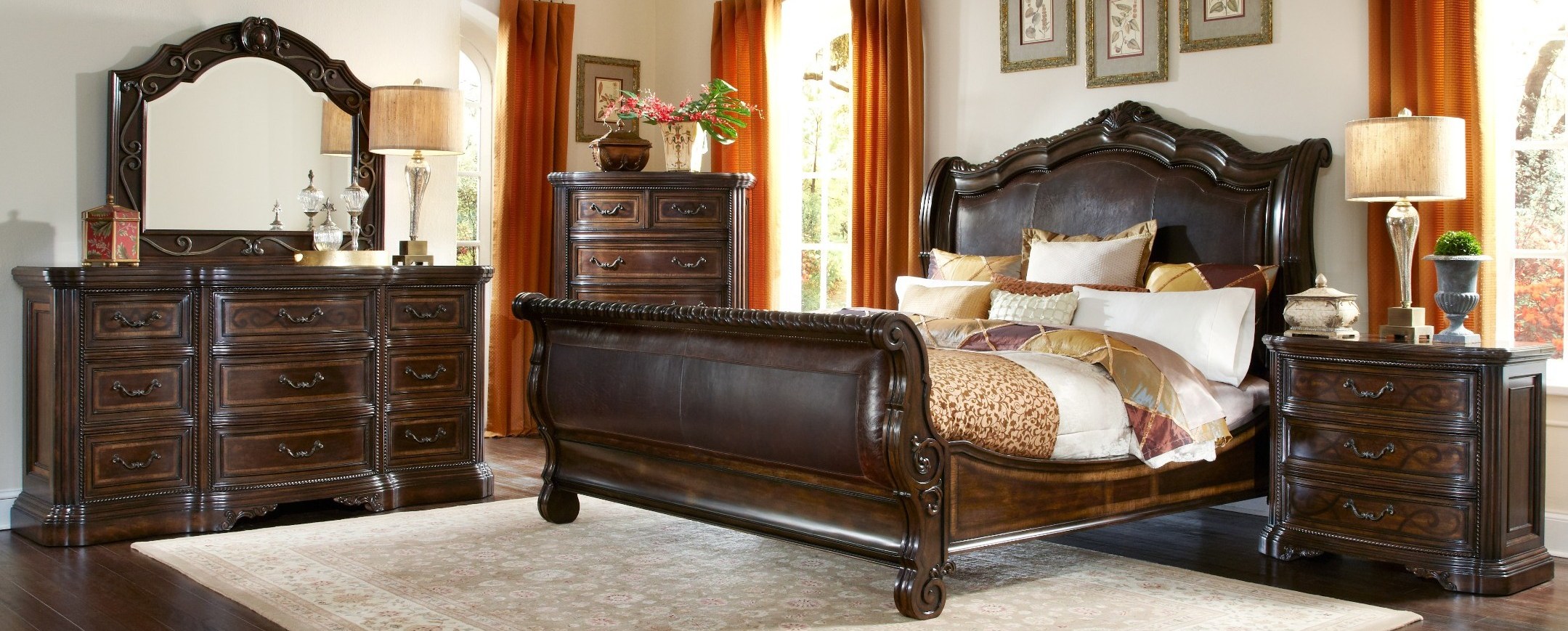 A.R.T. Valencia Upholstered Sleigh Bedroom Set Valencia Collection 5