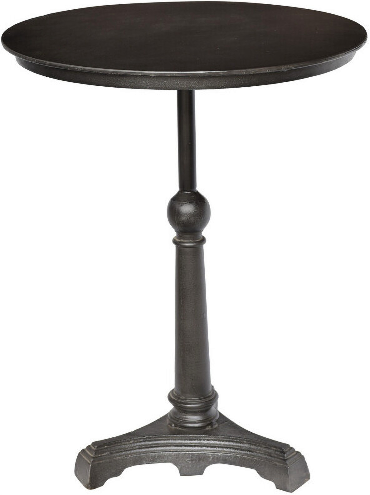 30 Inch Iron Round Pedestal End Table In Brown by Homeroots | 1StopBedrooms