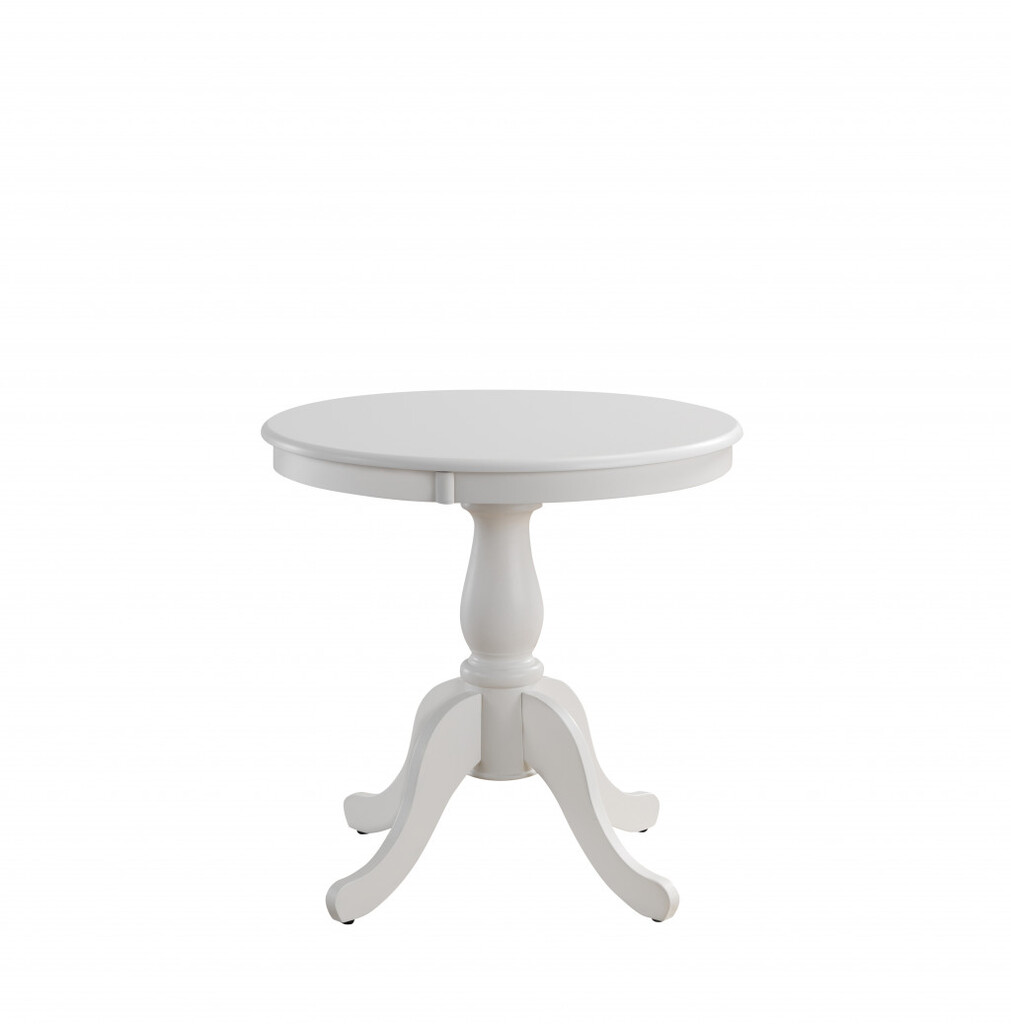 30 Inch Rounded Solid Manufactured Wood Pedestal Base Dining Table In ...