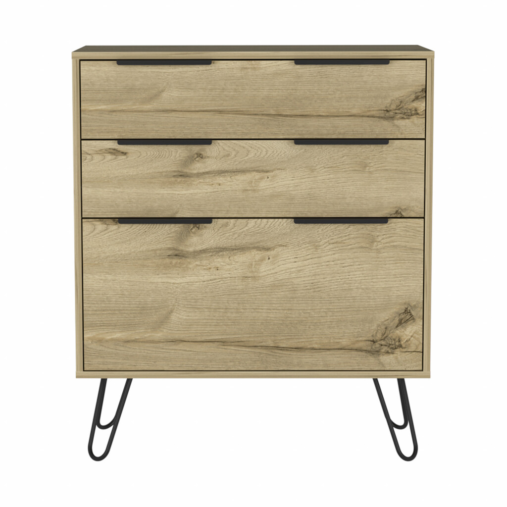 30 inch dresser Cozy Home Modern 3 Drawer Dresser with Ball Bearing Slide, Black, Adult Unisex, Size: 3-Drawers