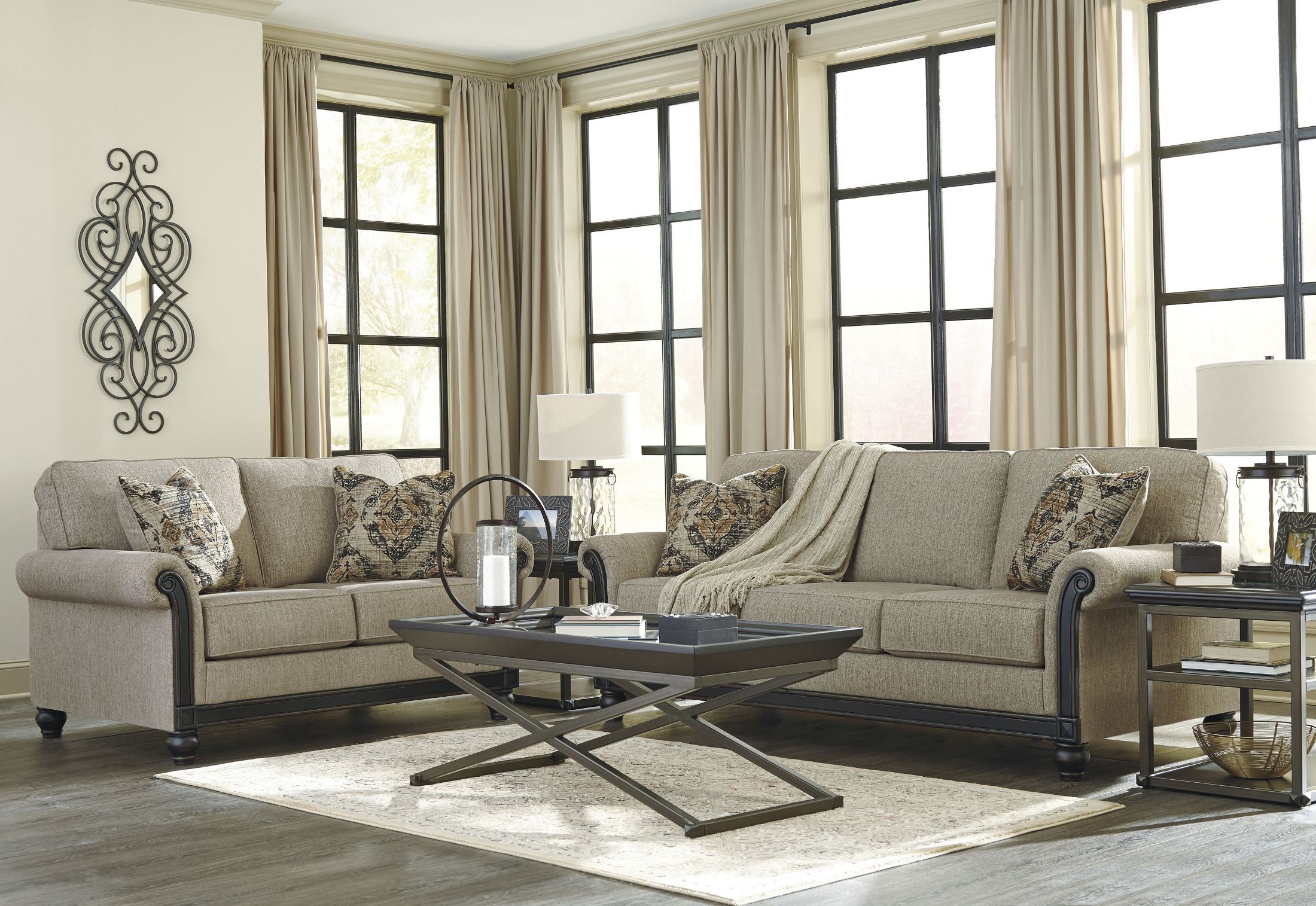 taupe undertones in living room