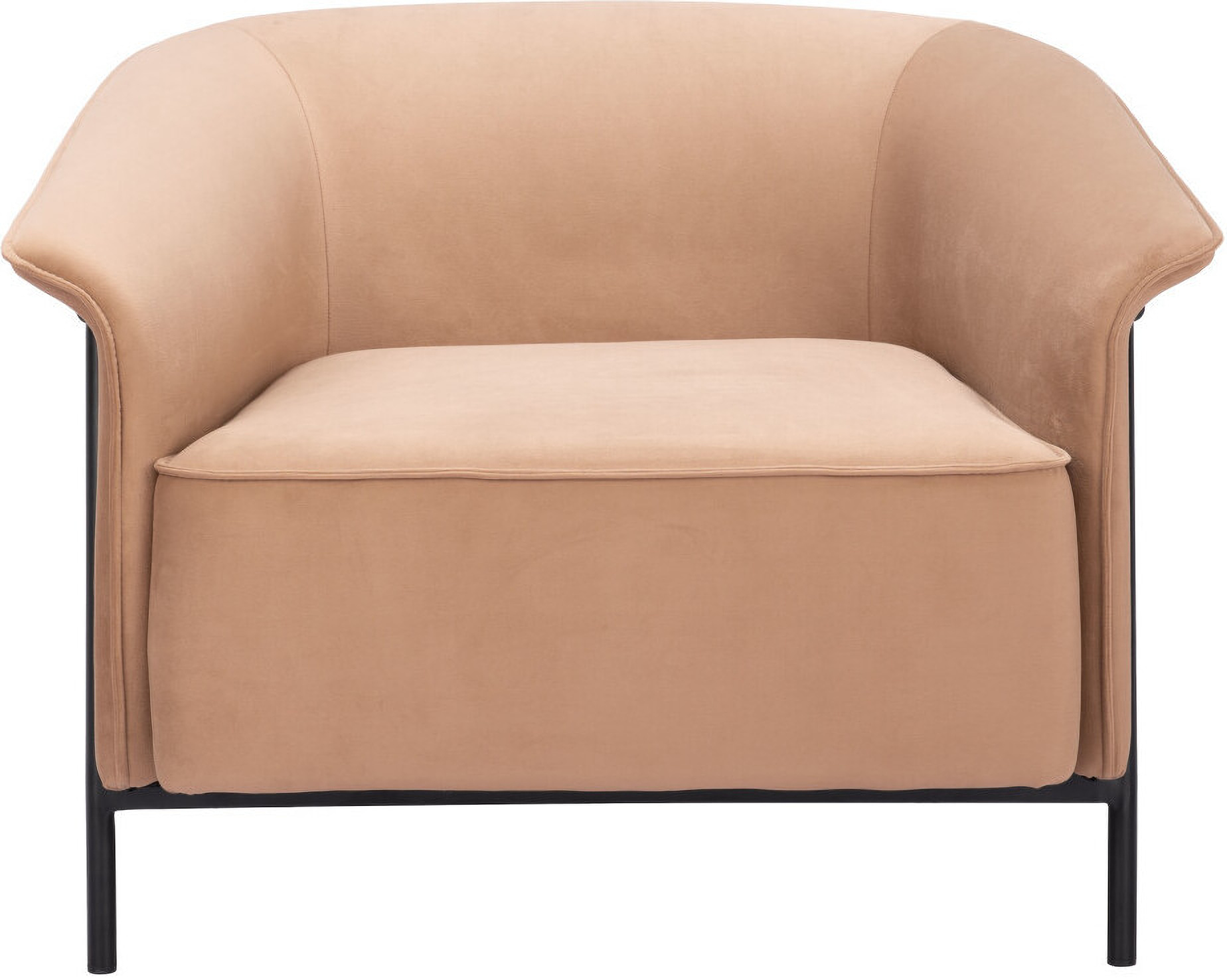 35 Inch Upholstered Arm Chair In Black and Tan by Homeroots | 1StopBedrooms