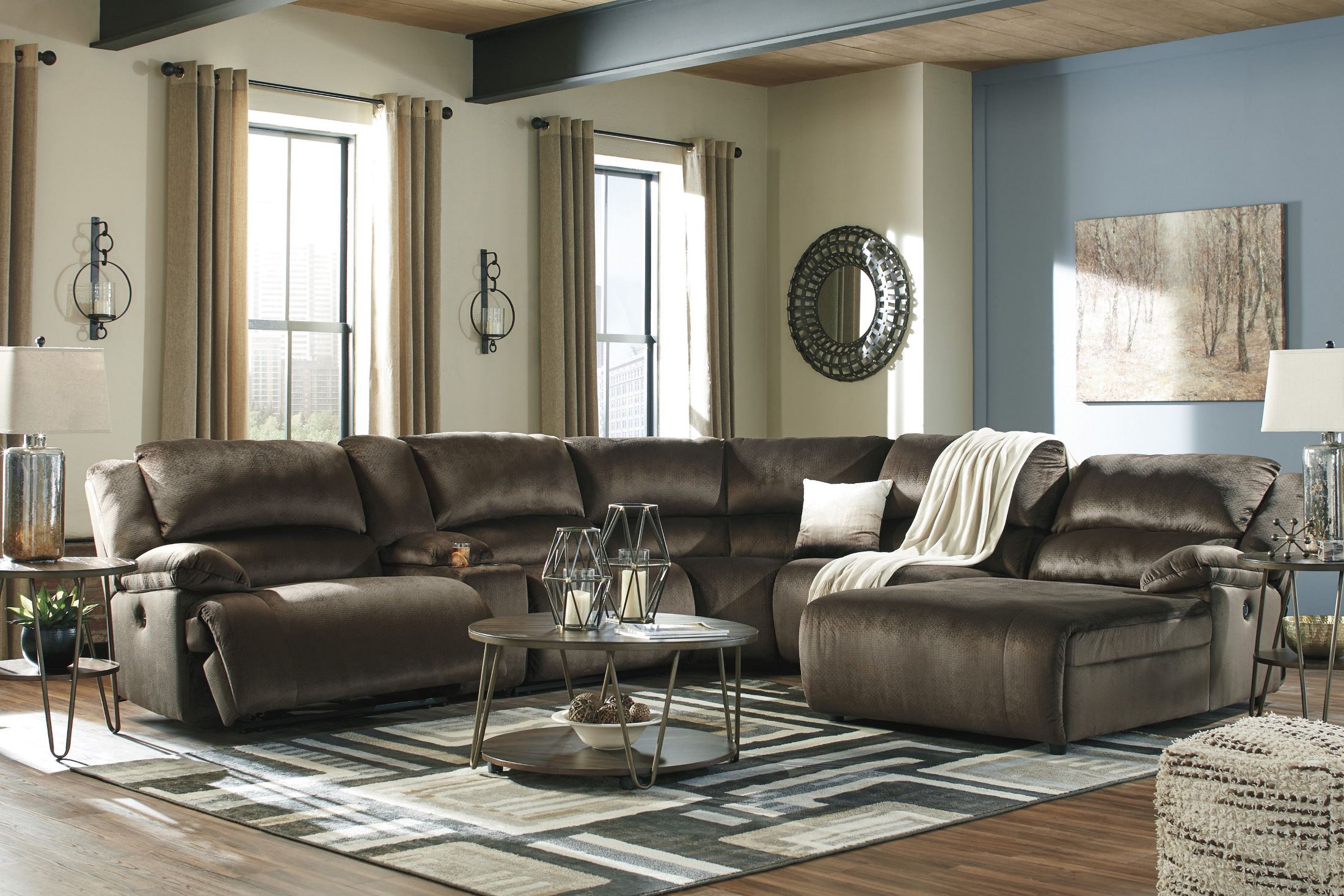 Clonmel Chocolate Raf Sectional 1stopbedrooms