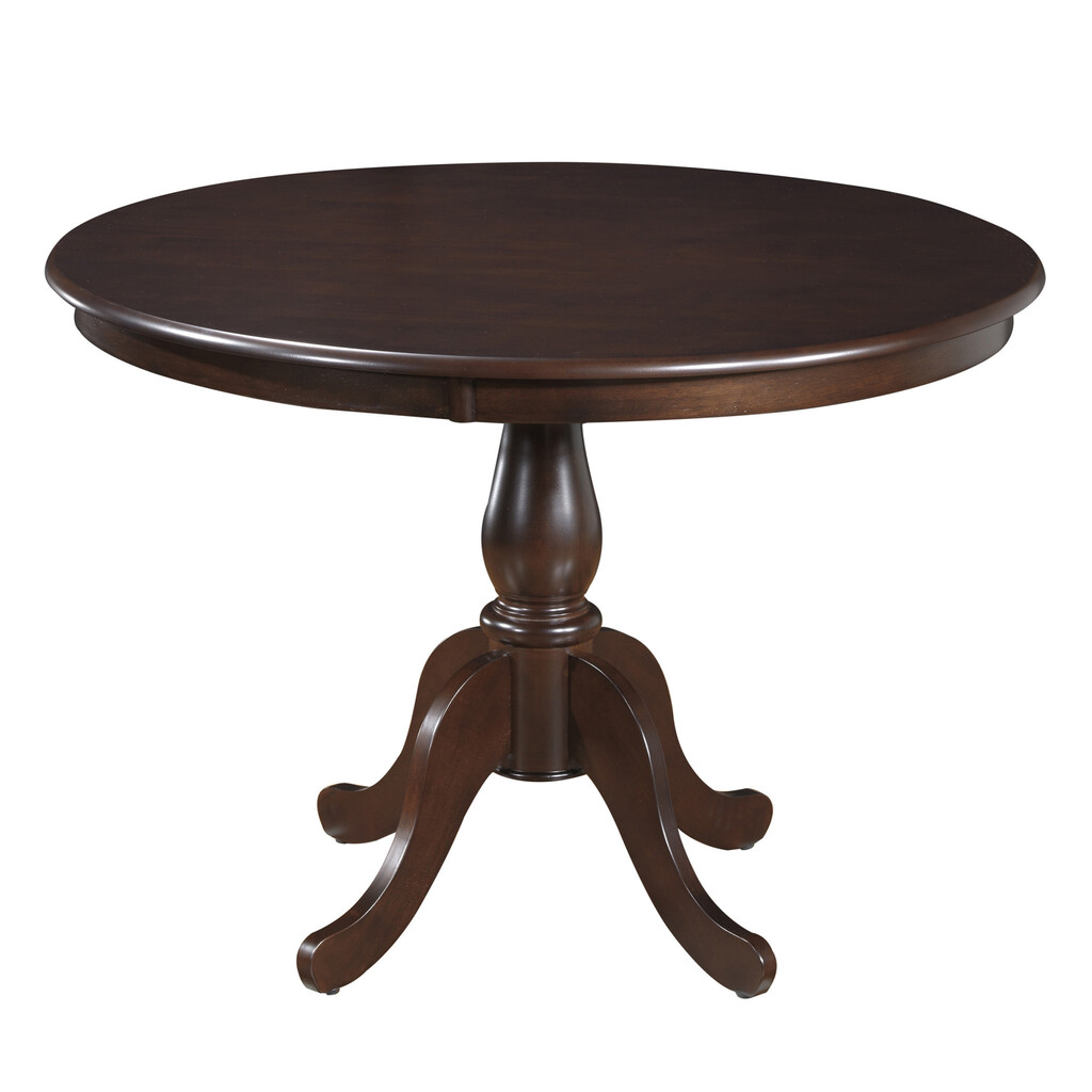 42 Inch Rounded Solid Manufactured Wood Pedestal Base Dining Table In ...