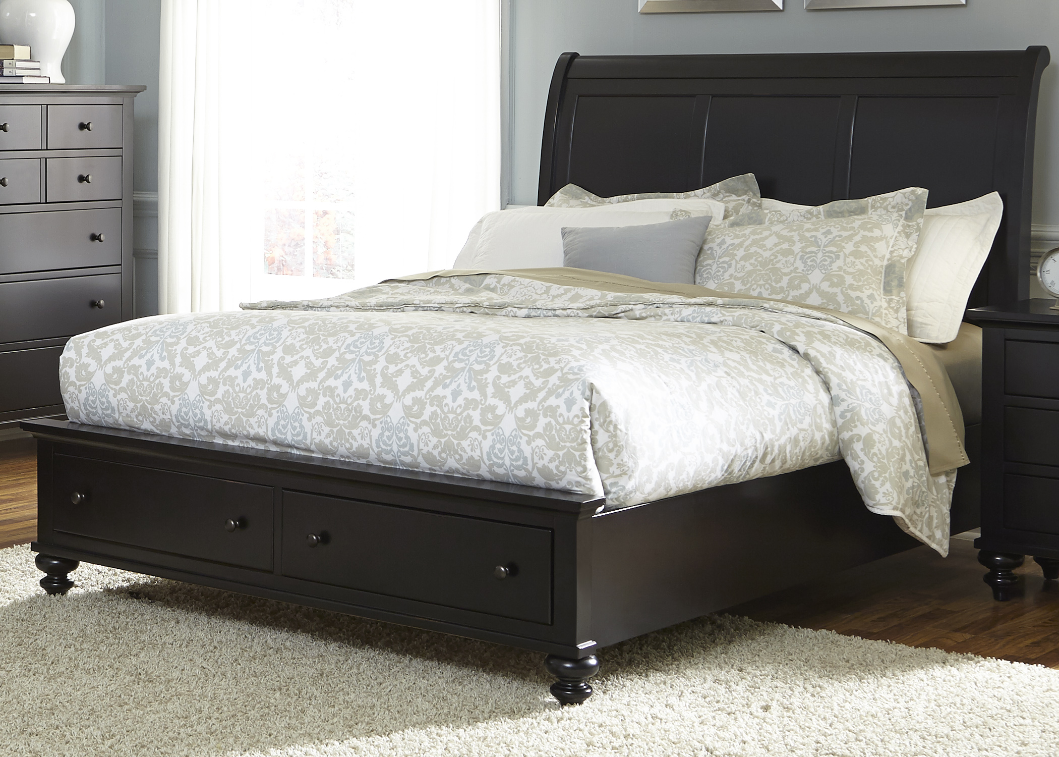 Liberty Furniture Hamilton Iii King Storage Bed In Black 441 Liberty Furniture Hamilton Iii King Storage Bed In Black 441 Br Ksba Image