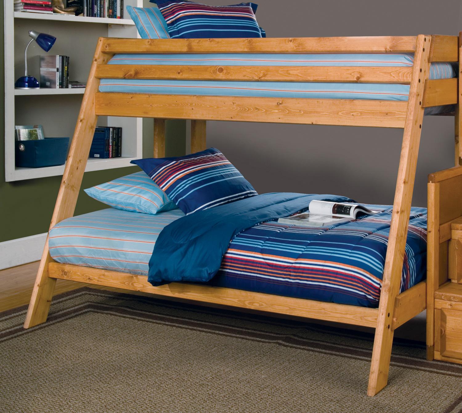 full size bunk bed with twin on top