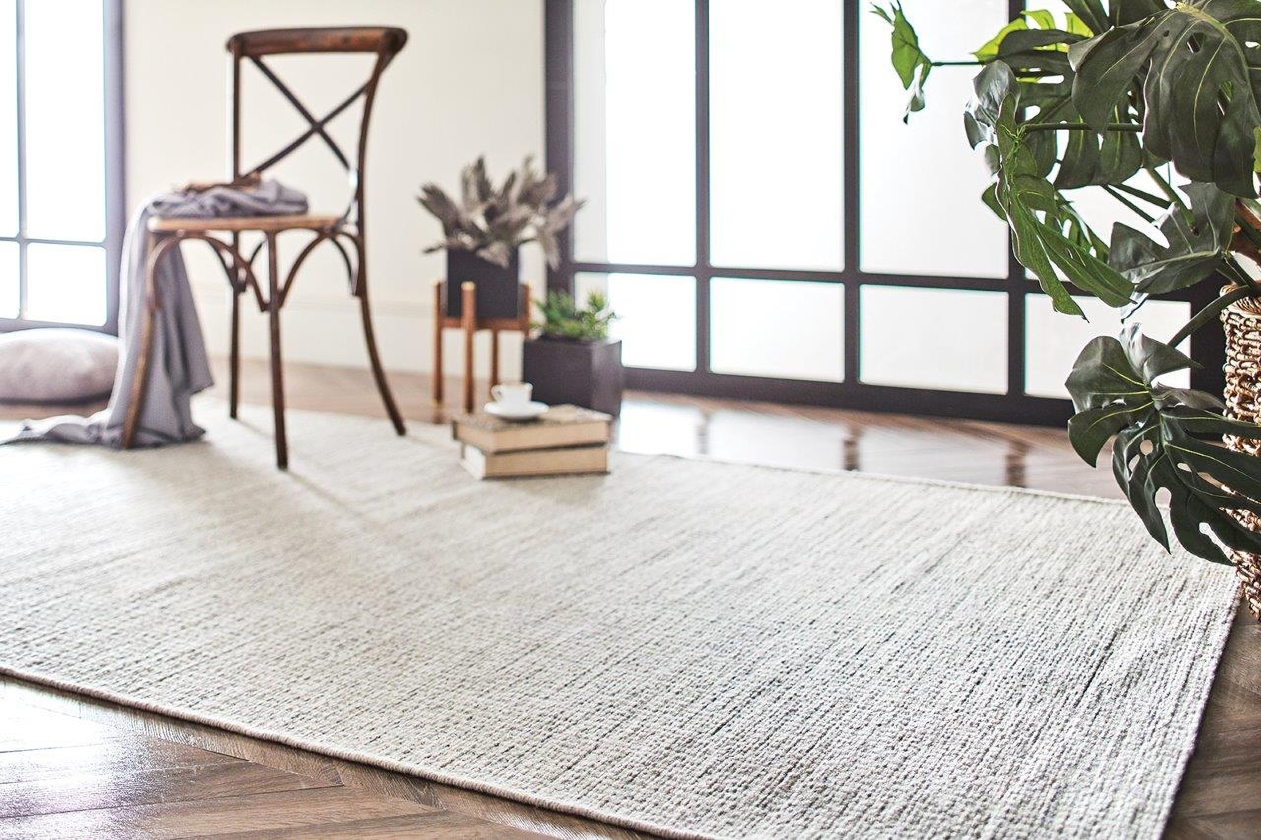 Chinchilla Chenille Rug, Scandi Inspired