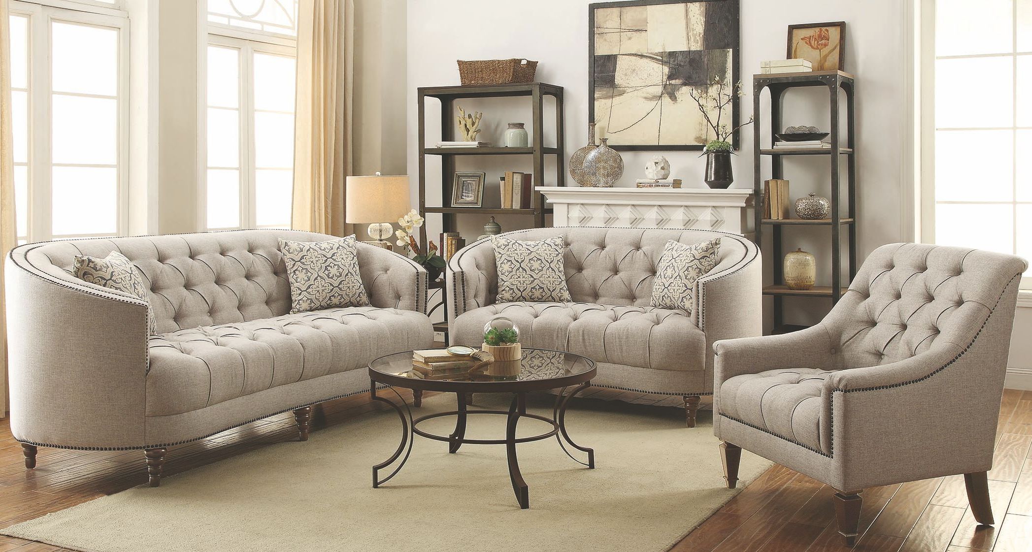 Avonlea Stone Grey Living Room Set 1StopBedrooms