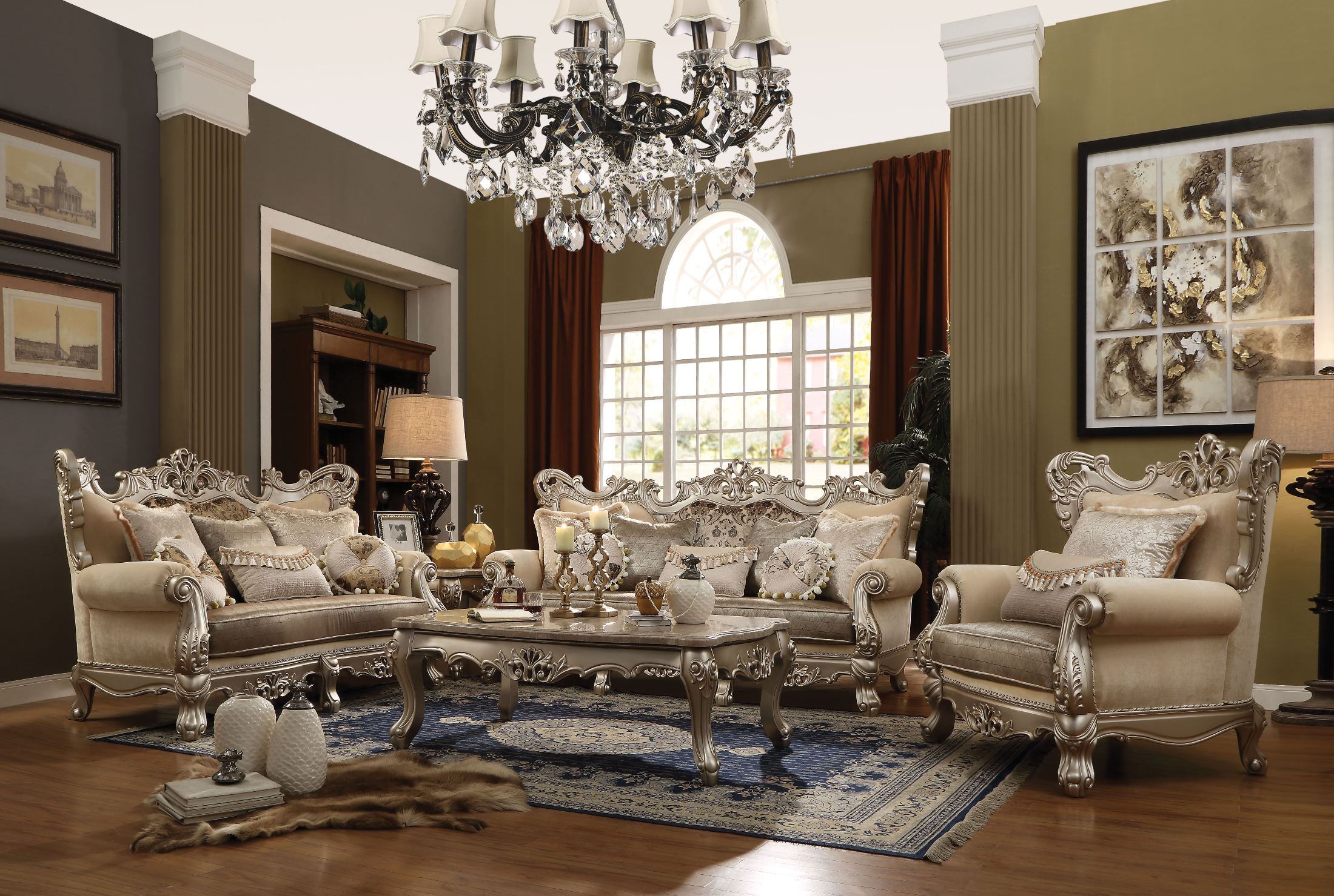 ACME Ranita Champagne Living Room Set - Ranita Collection: 6 Reviews ...