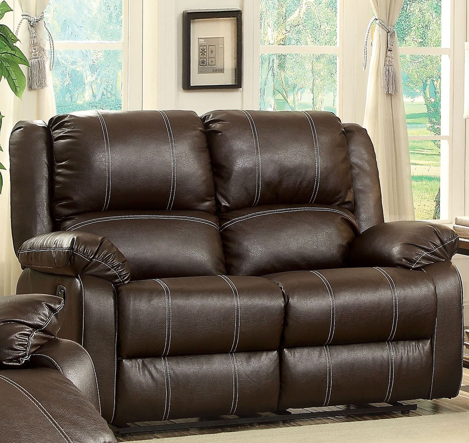 Zuriel Brown Reclining Loveseat by ACME | 1StopBedrooms