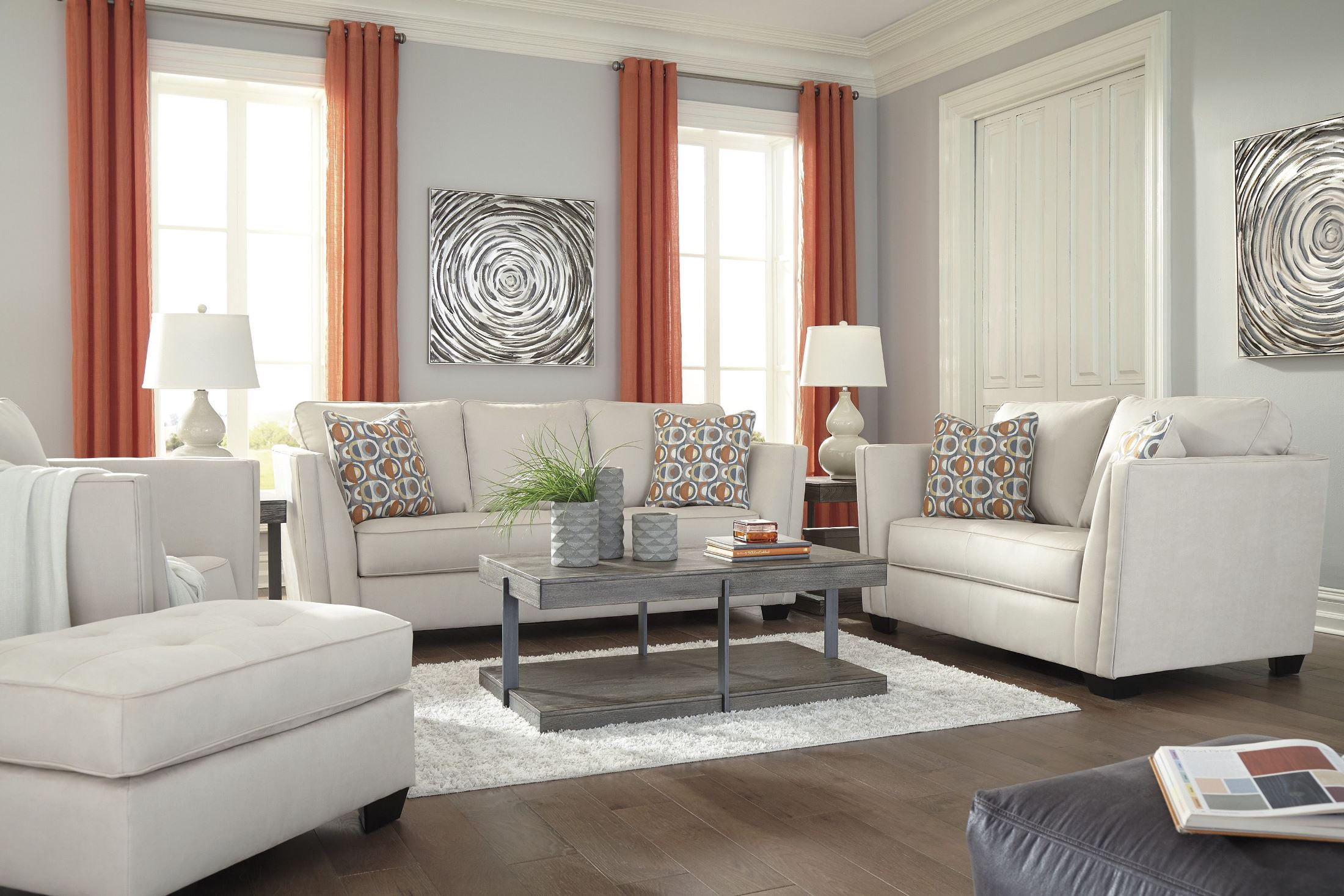 living room ideas with ivory sofa