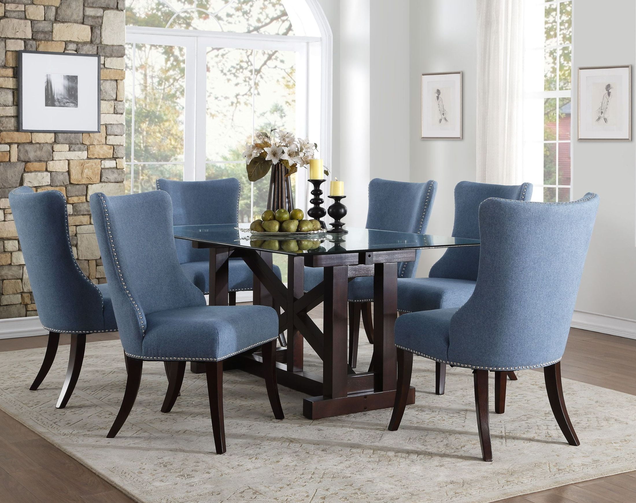Ma Dark Brown Dining Room Set