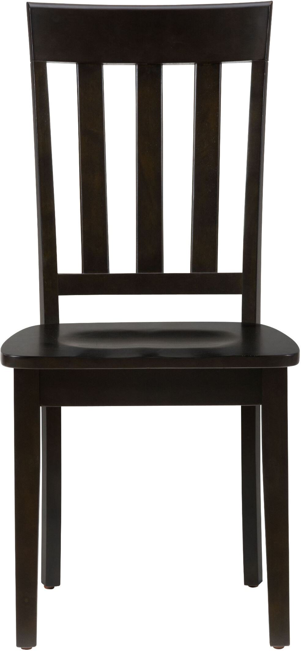 Simplicity Slat Back Dining Chair Set of 2 In Espresso Brown by Jofran ...