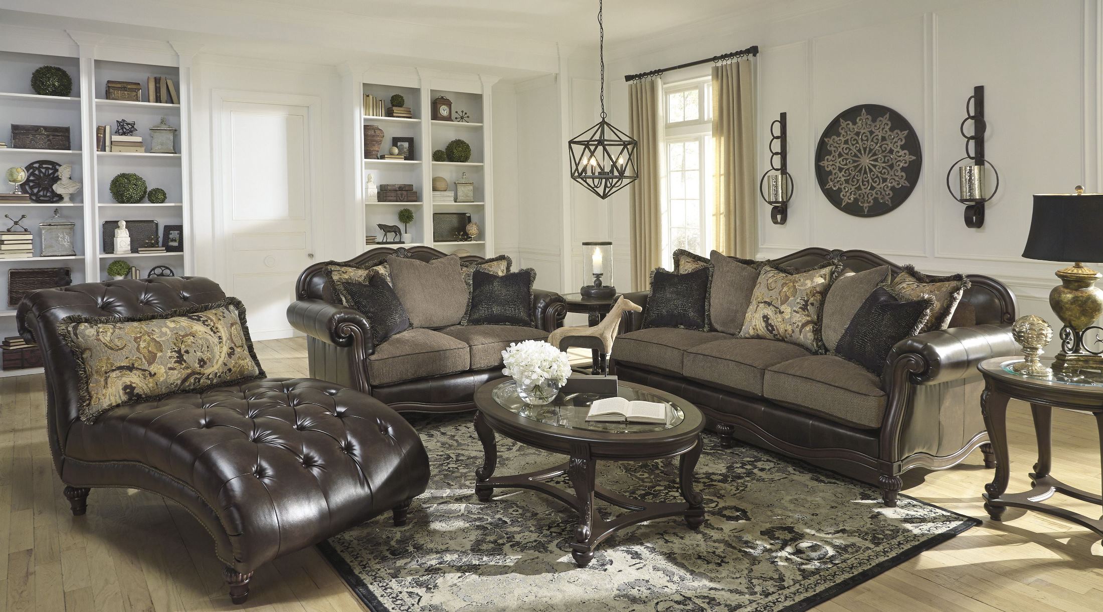 Signature Design By Ashley Winnsboro Durablend Vintage Living Room Winnsboro Durablend Vintage Living Room Set