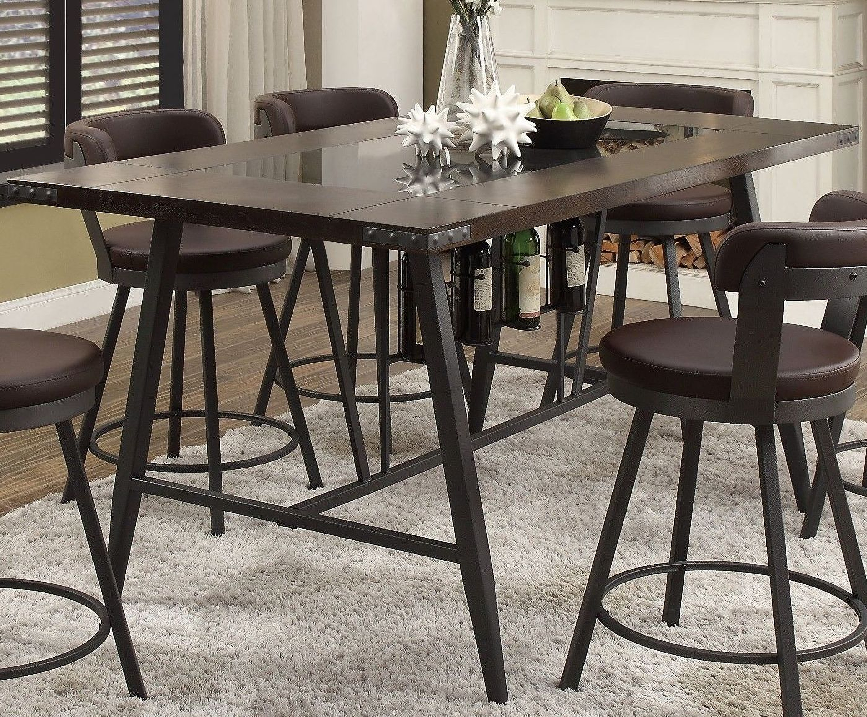 Gray counter height dining table deals