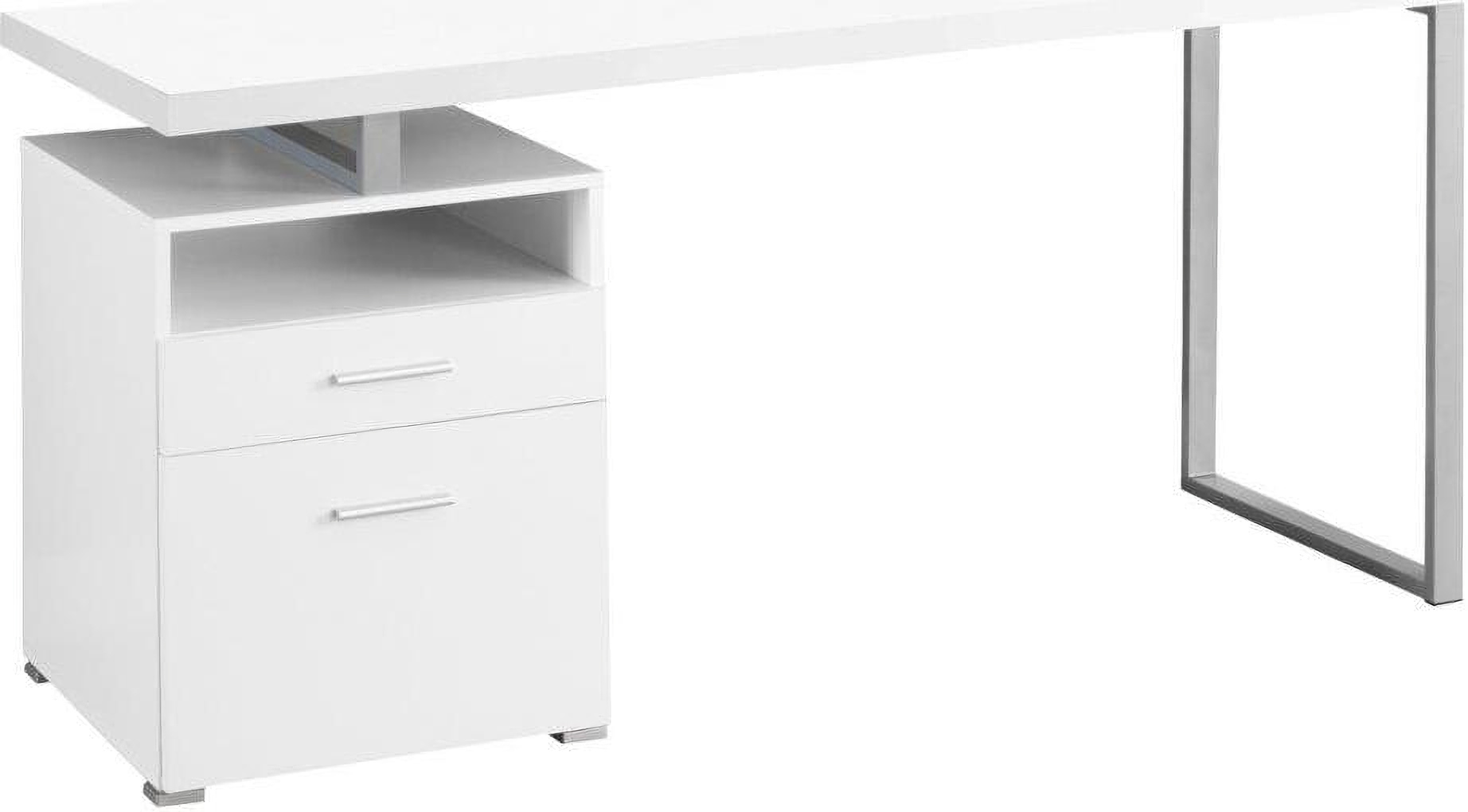 60 inch white store computer desk