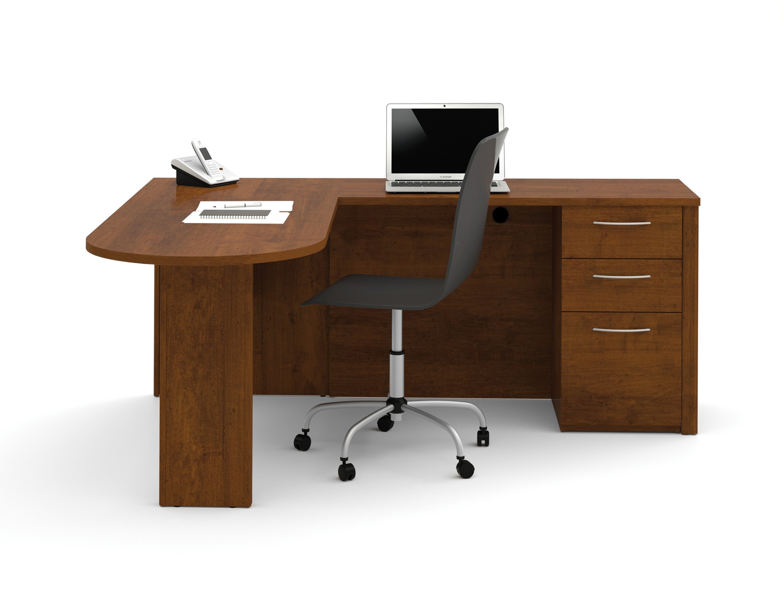 Embassy Tuscany Brown L Shaped Workstation Kit 1stopbedrooms