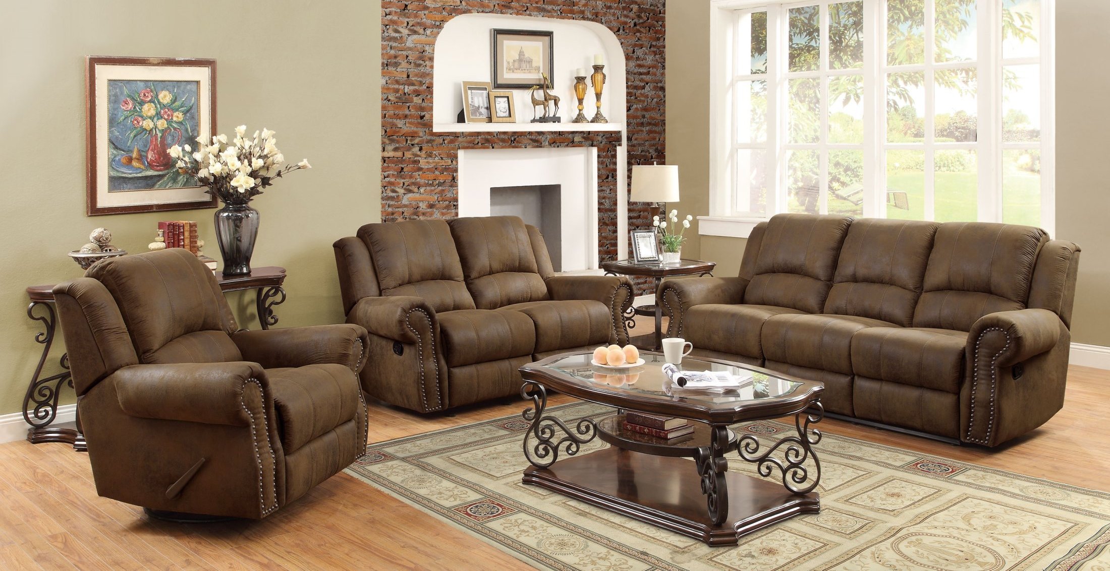 Sir Rawlinson Brown Reclining Living Room Set 1stopbedrooms