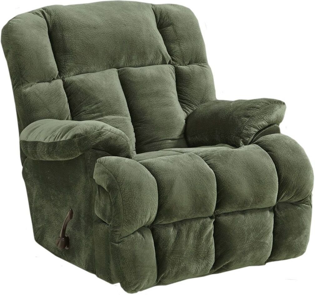 Catnapper Machado Oversized Chaise Rocker Recliner in Charcoal