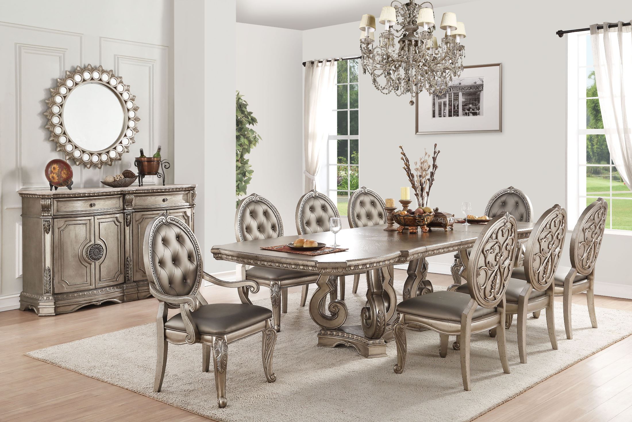 Antique silver dining set clearance